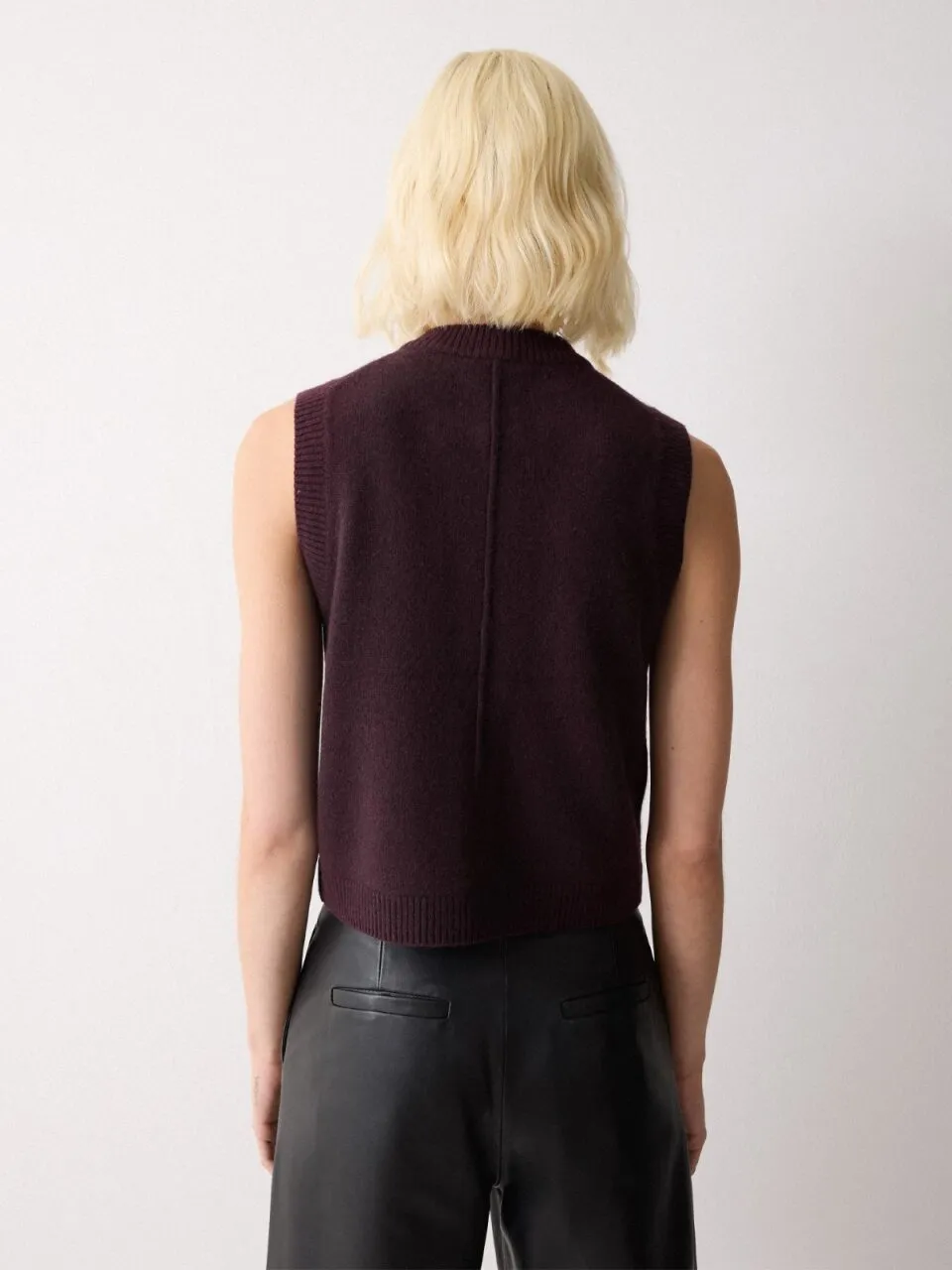Wool Cashmere Blend Waistcoat | Purple sold by Jigsaw product image thumbnail 5