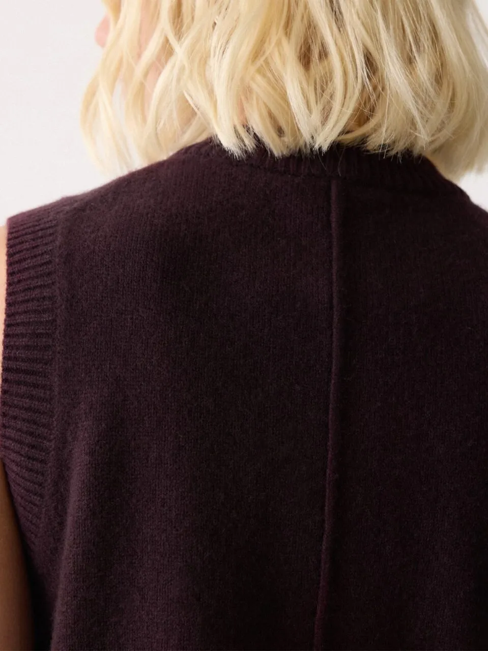 Wool Cashmere Blend Waistcoat | Purple sold by Jigsaw product image thumbnail 4