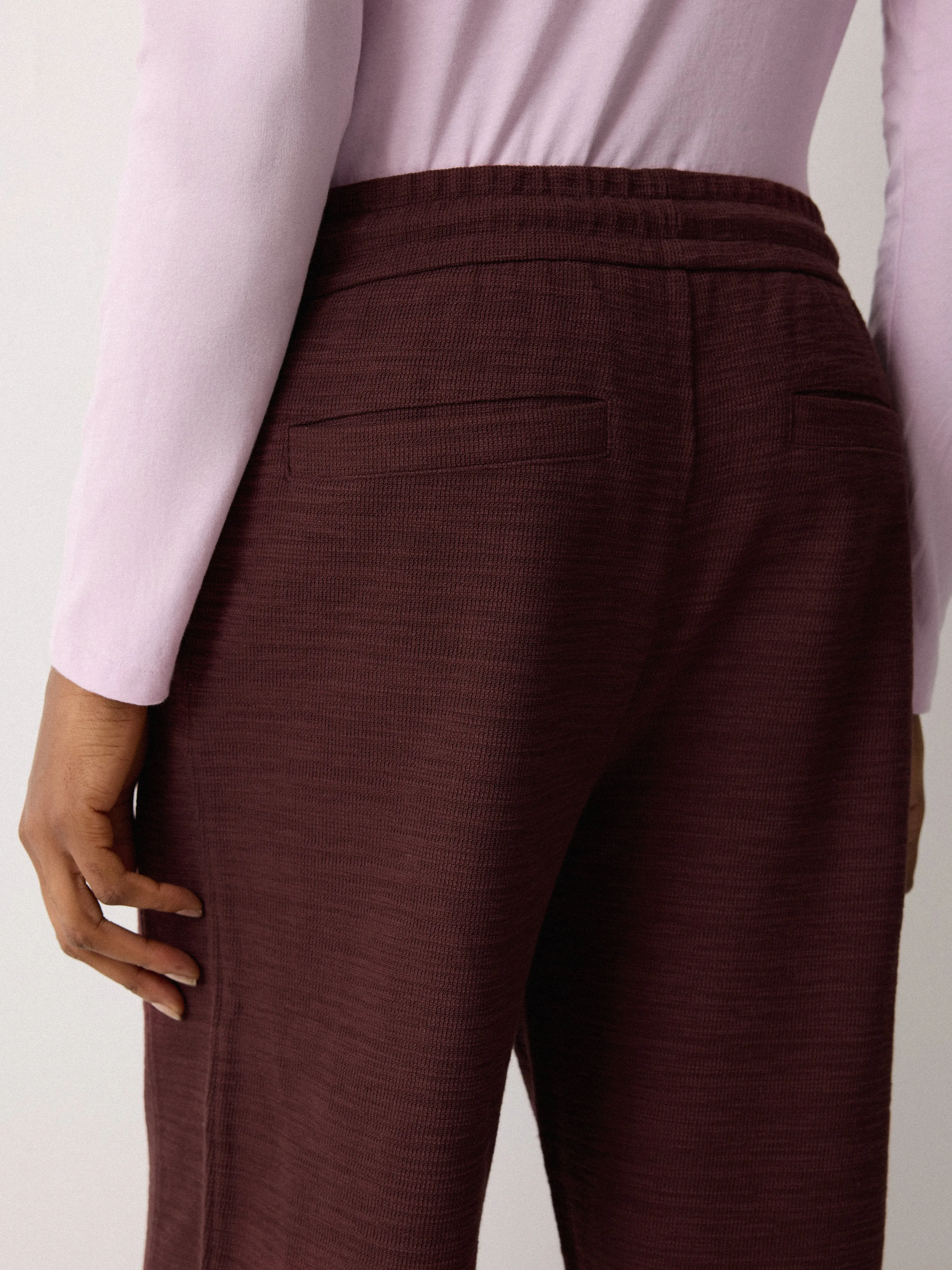 Textured Cotton Slub Sweatpant | Purple sold by Jigsaw product image thumbnail 5