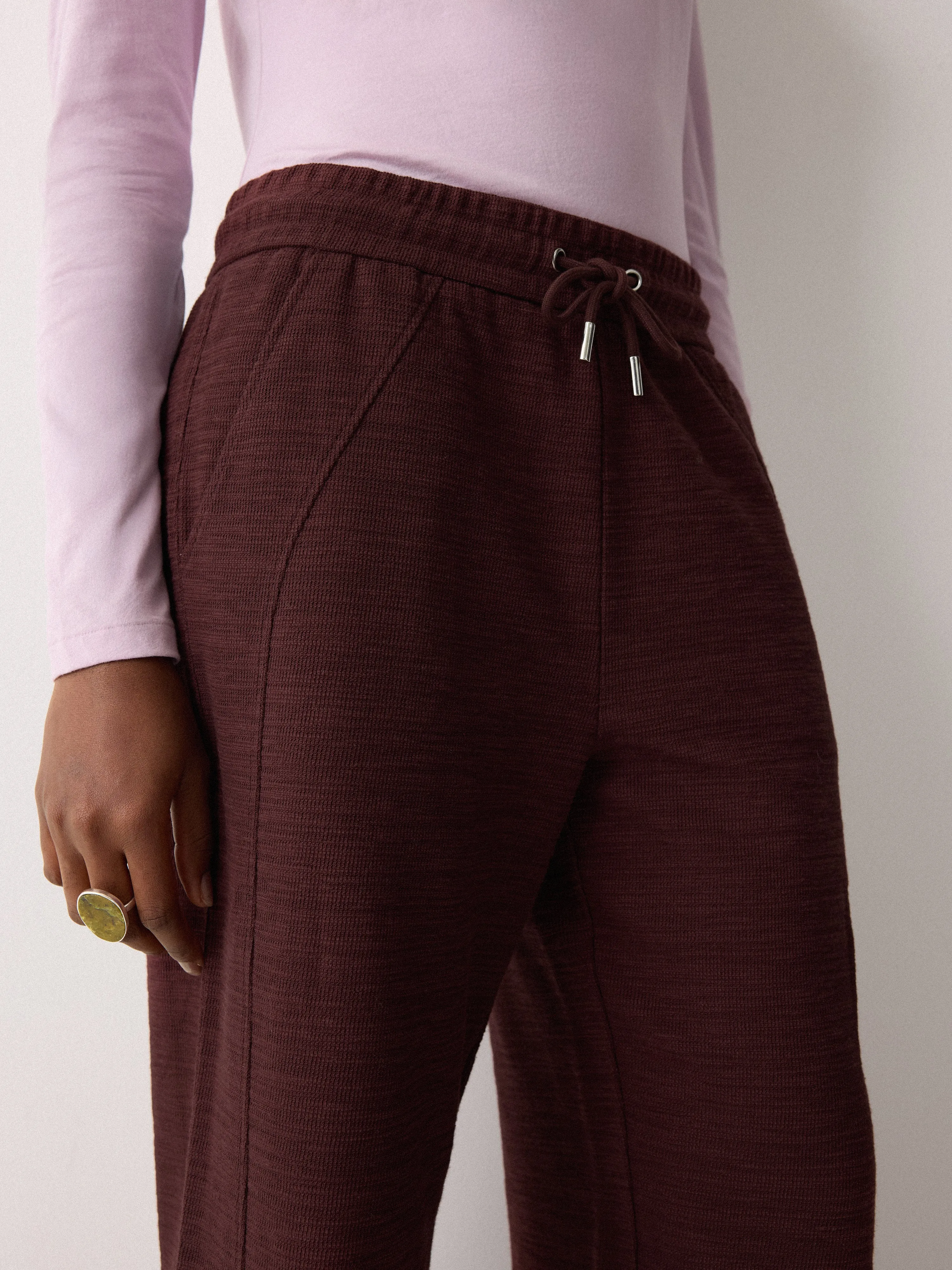 Textured Cotton Slub Sweatpant | Purple sold by Jigsaw product image thumbnail 3