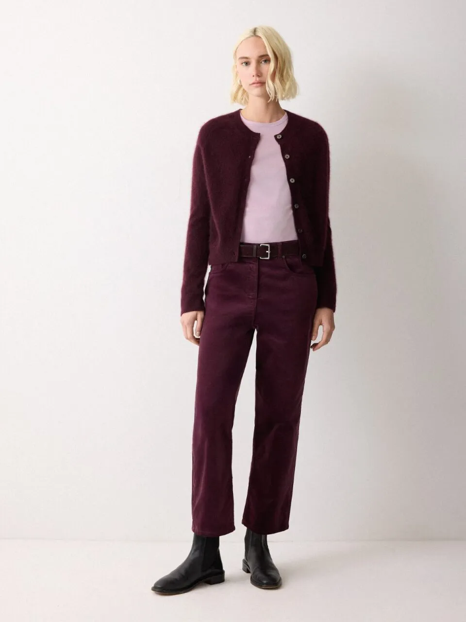 Supima Cotton Long Sleeve T-shirt | Lilac Frost sold by Jigsaw product image thumbnail 3