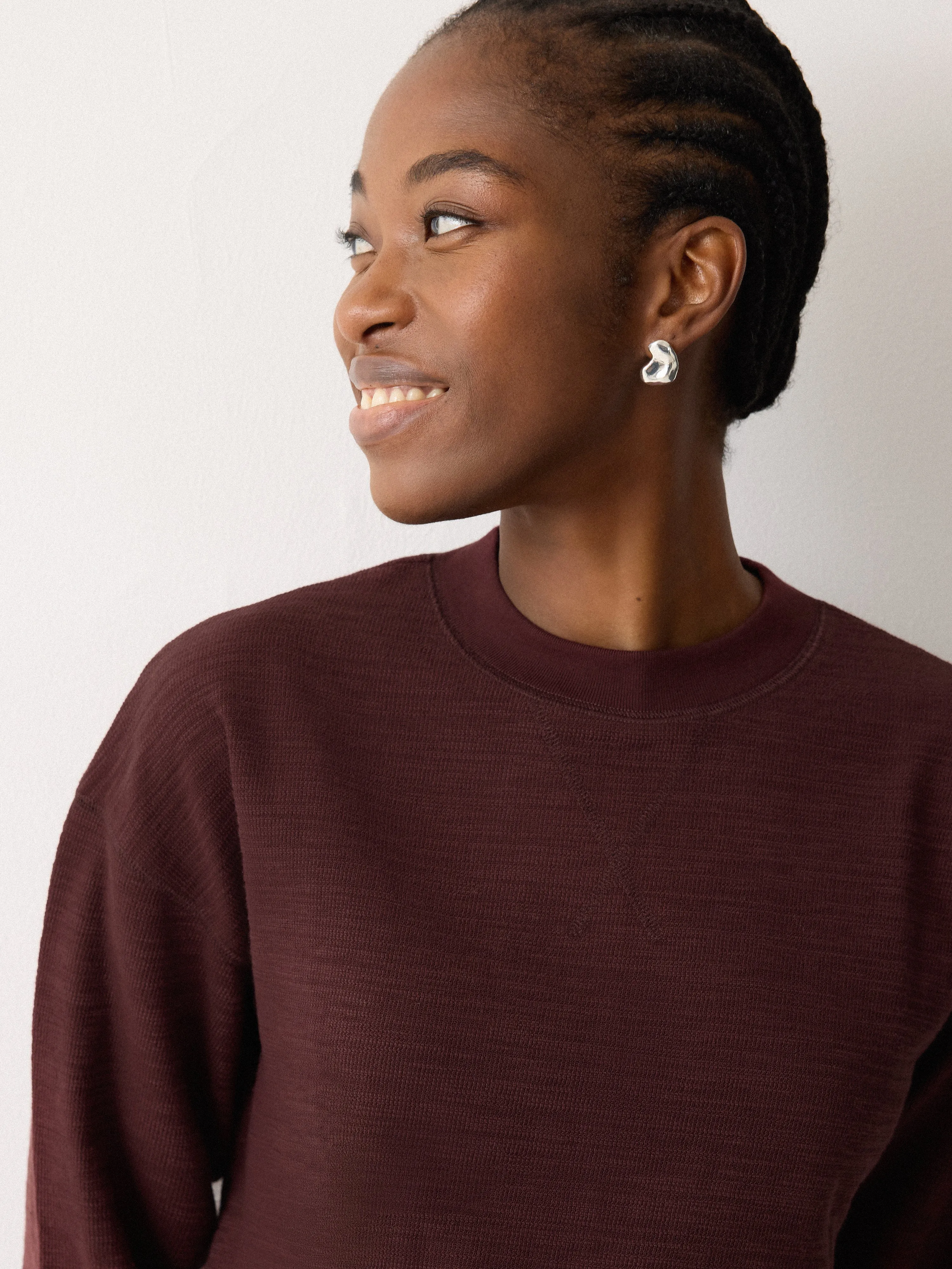 Textured Cotton Slub Sweatshirt | Purple sold by Jigsaw product image thumbnail 2