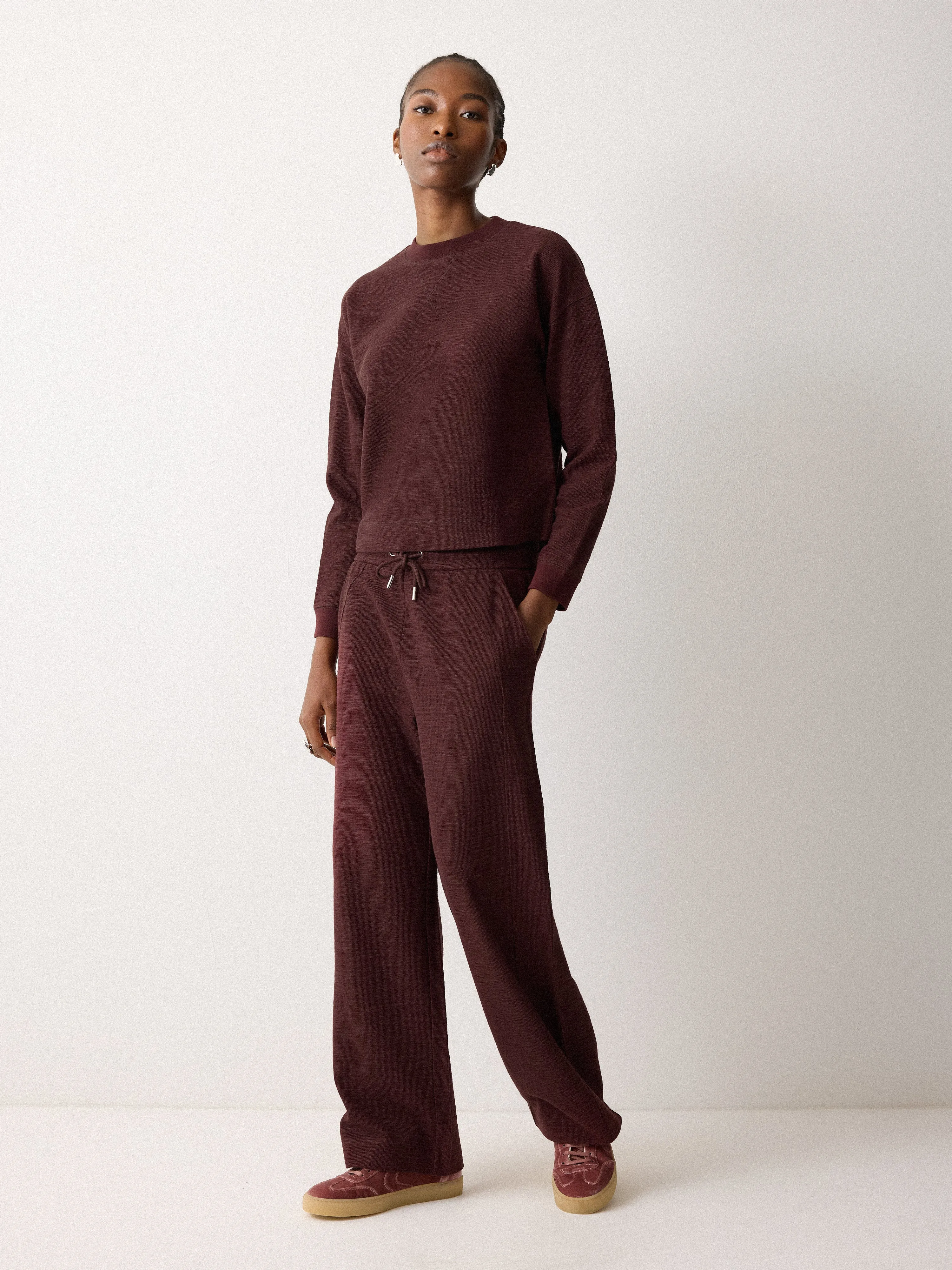 Textured Cotton Slub Sweatshirt | Purple sold by Jigsaw product image thumbnail 3