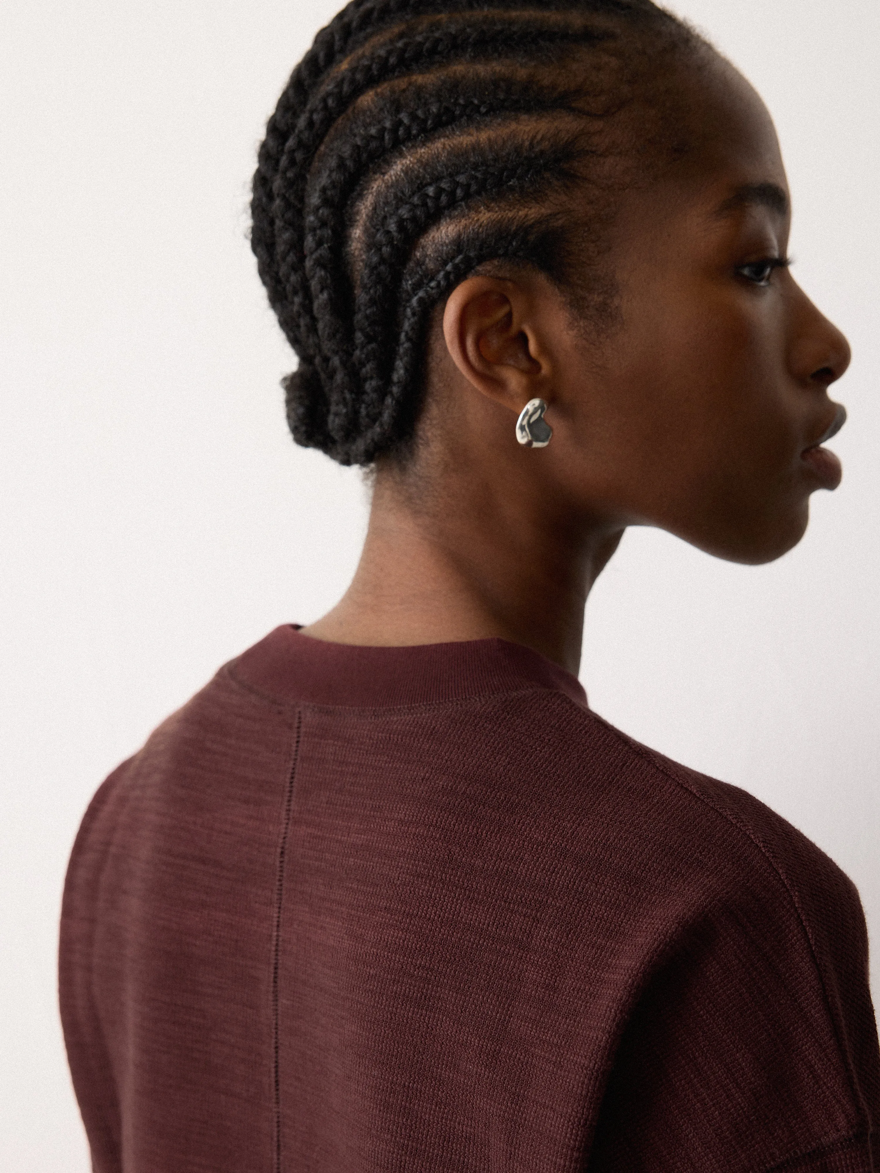 Textured Cotton Slub Sweatshirt | Purple sold by Jigsaw product image thumbnail 4