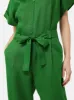 Linen Belted Jumpsuit | Green sold by Jigsaw