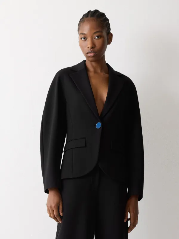 Ponte Jersey Sculpted Blazer | Black sold by Jigsaw