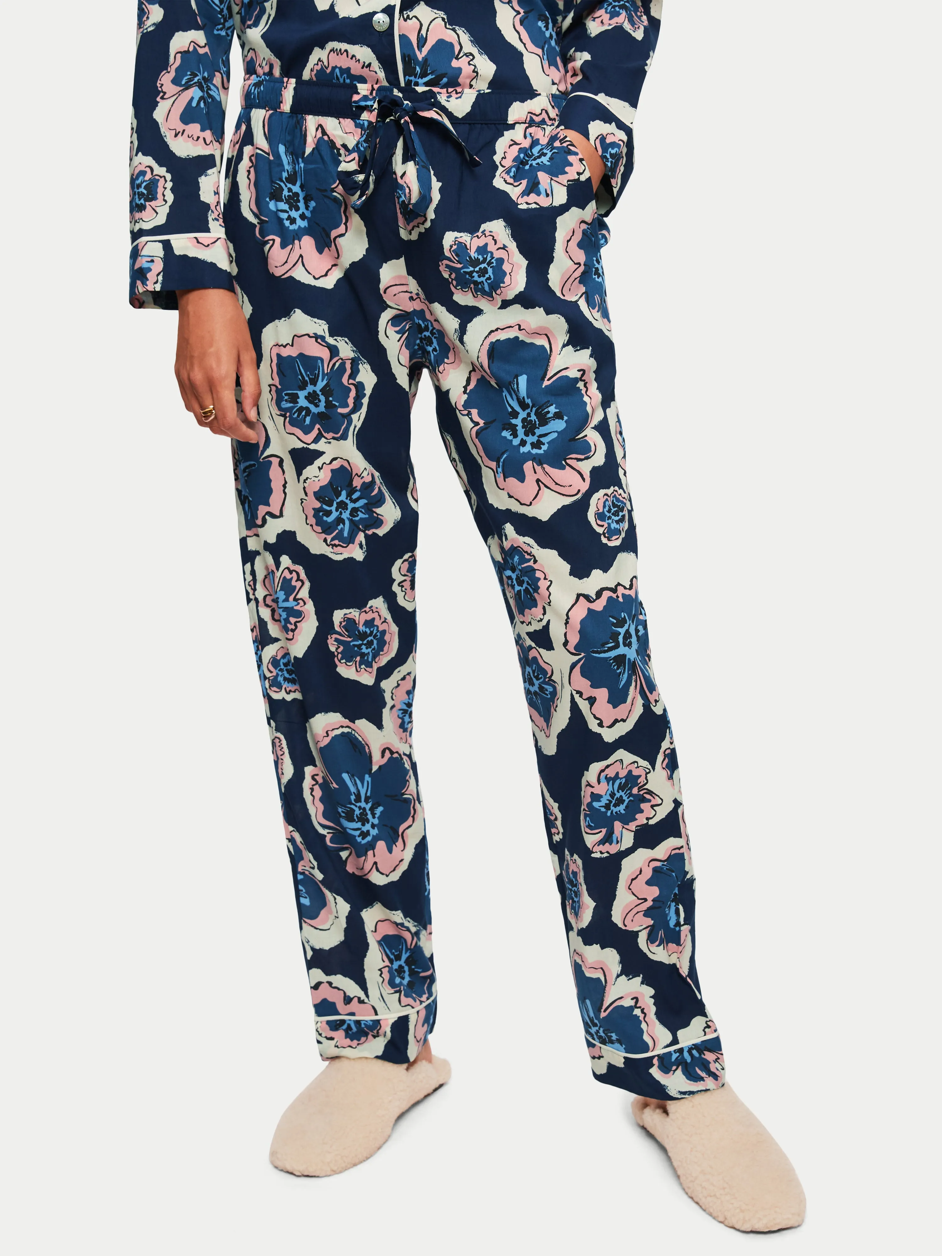 Collage Floral Pyjama | Navy sold by Jigsaw product image thumbnail 4