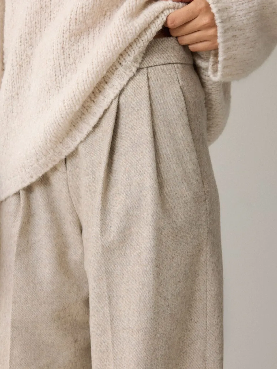 Nik Wool Melange Trouser | Brown sold by Jigsaw product image thumbnail 5