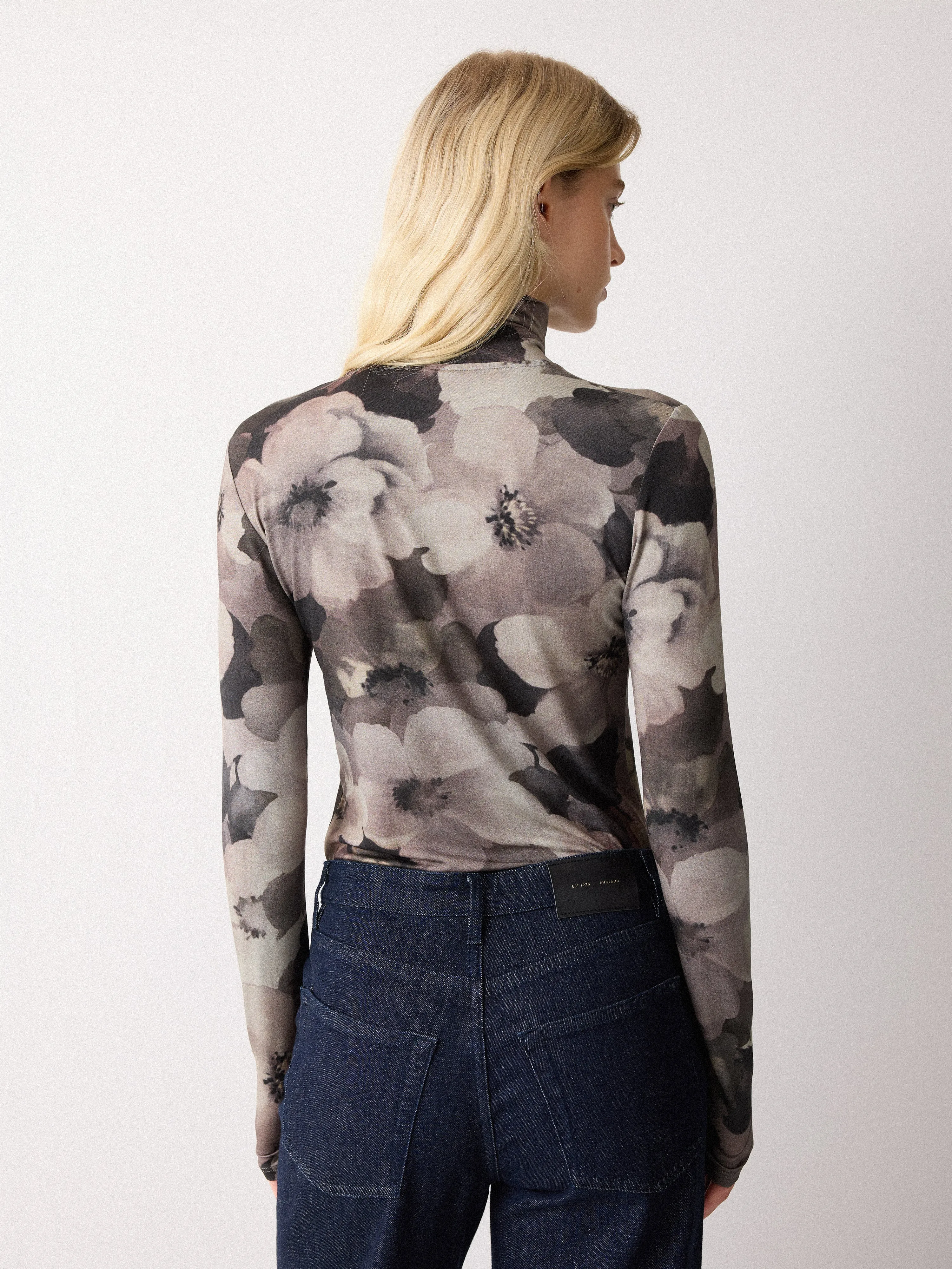 Antique Floral Printed Polo | Multi sold by Jigsaw product image thumbnail 5