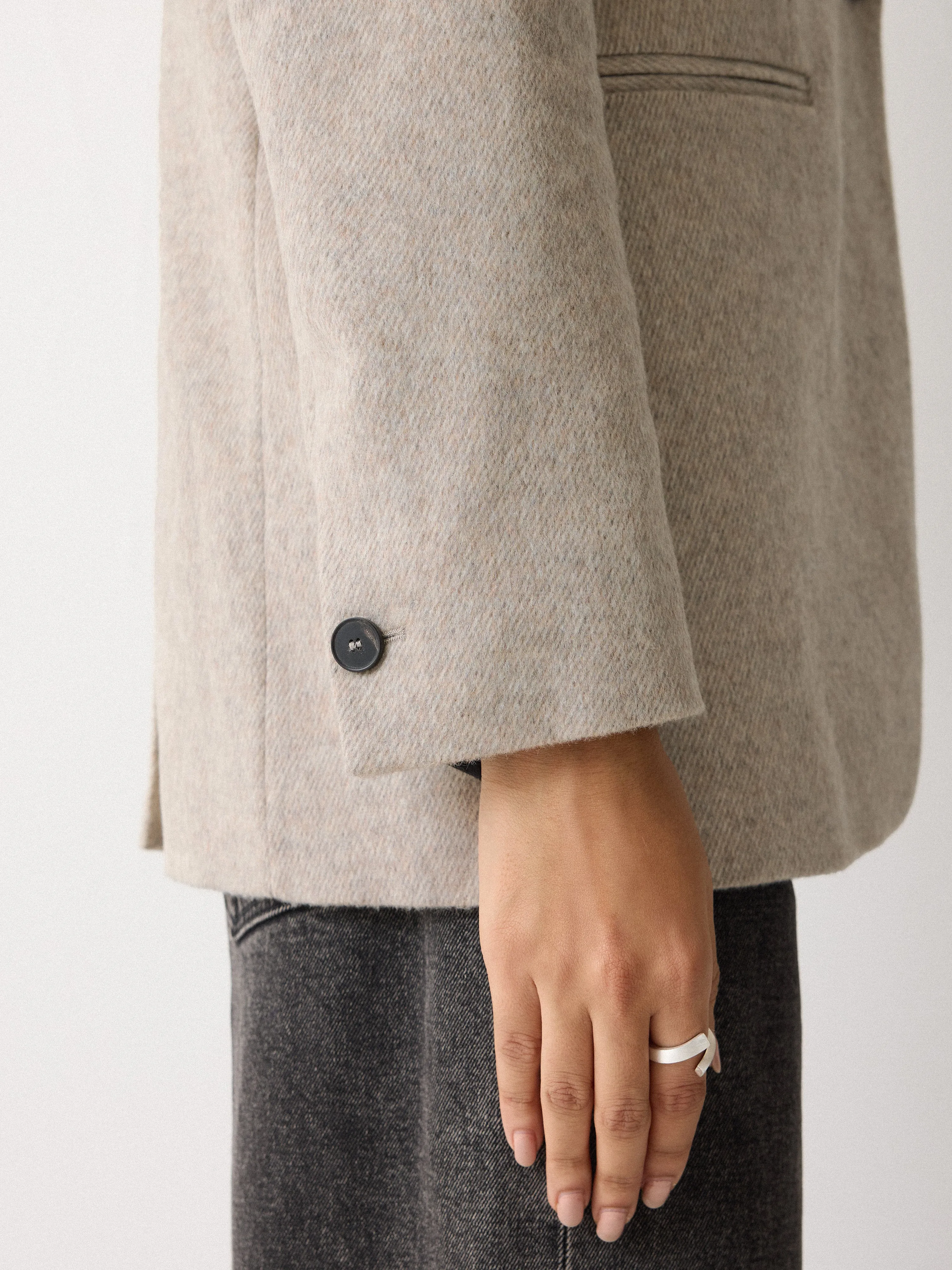 Cove Wool Melange Blazer | Brown sold by Jigsaw product image thumbnail 4