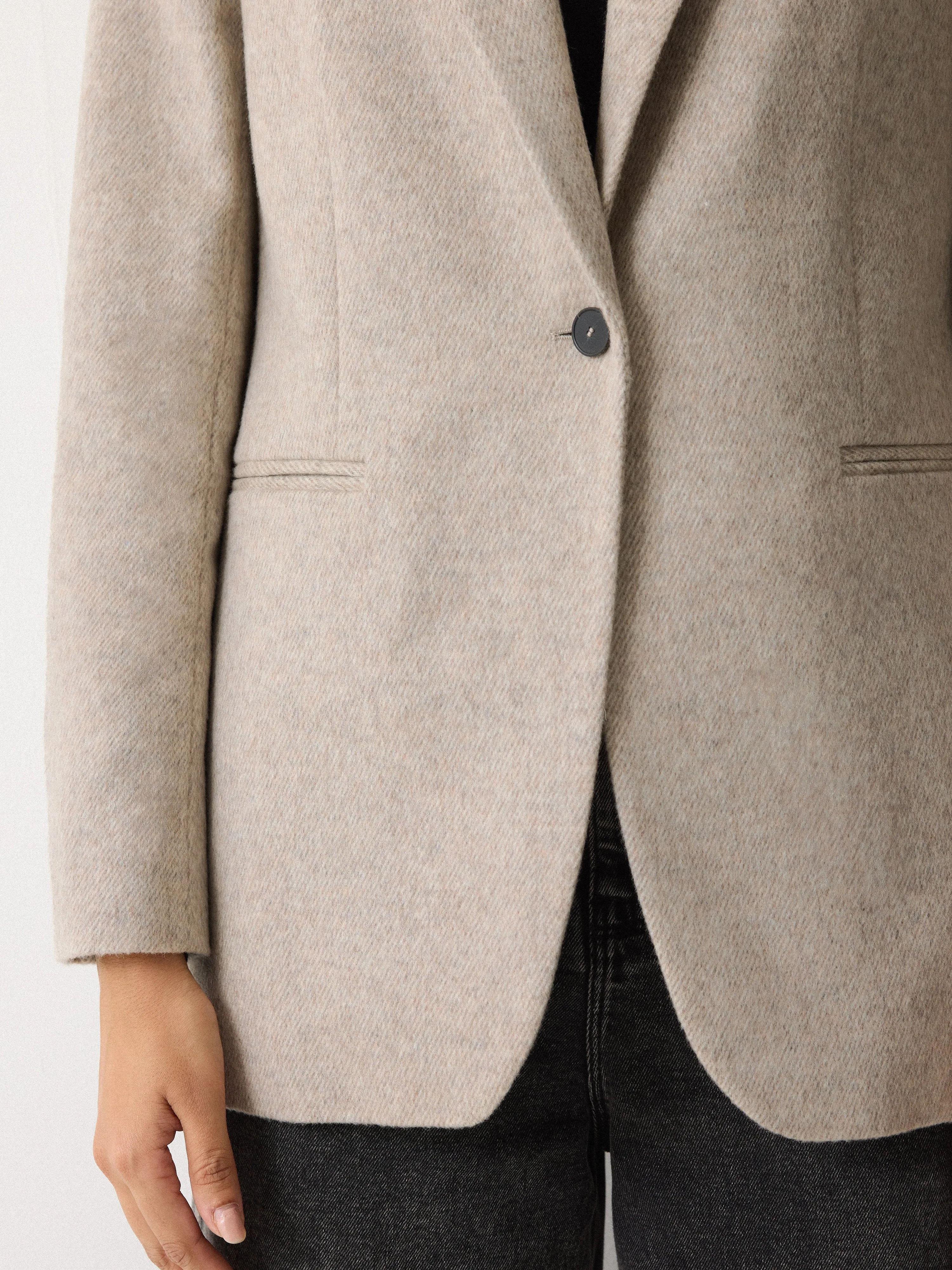 Cove Wool Melange Blazer | Brown sold by Jigsaw product image thumbnail 3
