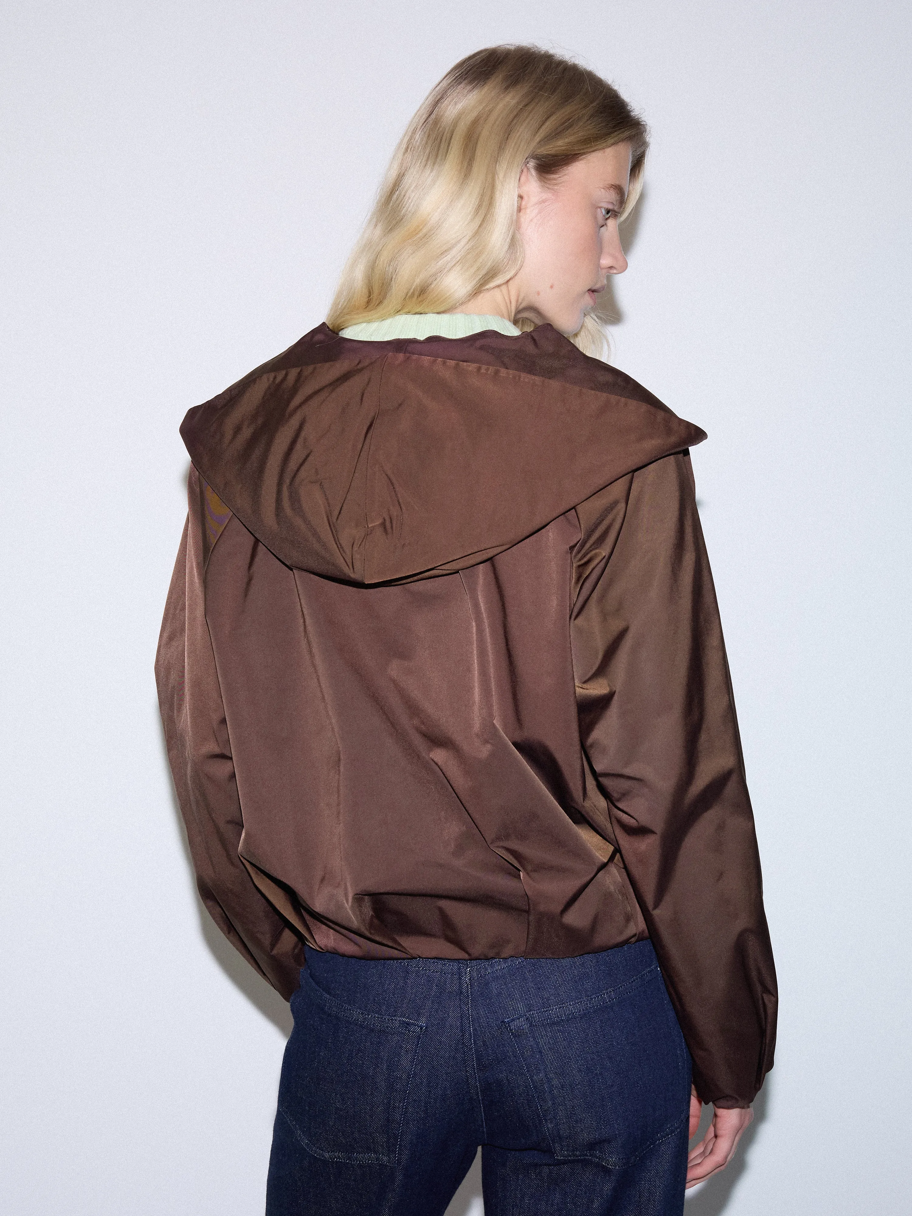 Hooded Bomber Jacket | Purple sold by Jigsaw product image thumbnail 5