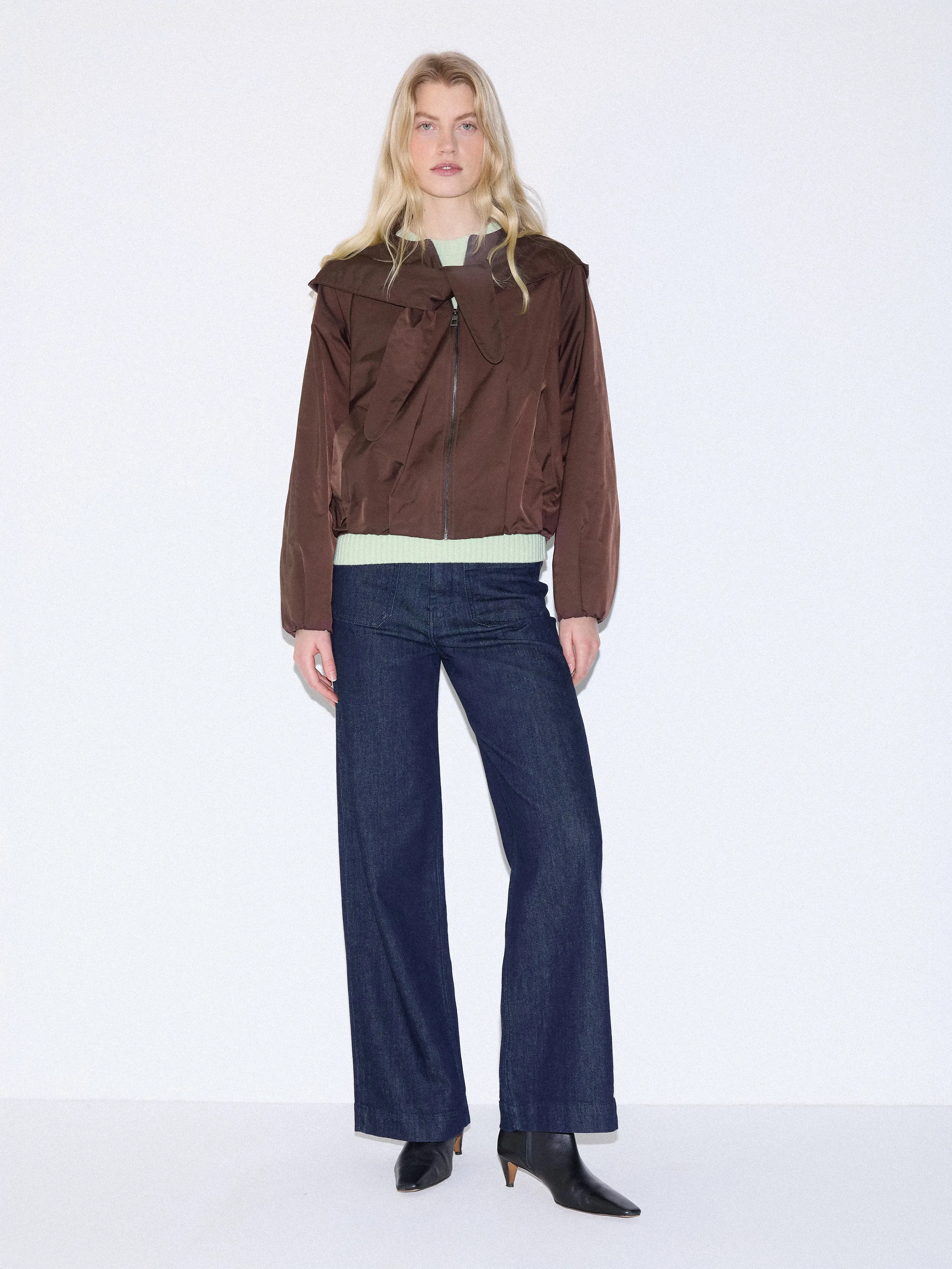 Hooded Bomber Jacket | Purple sold by Jigsaw product image thumbnail 2