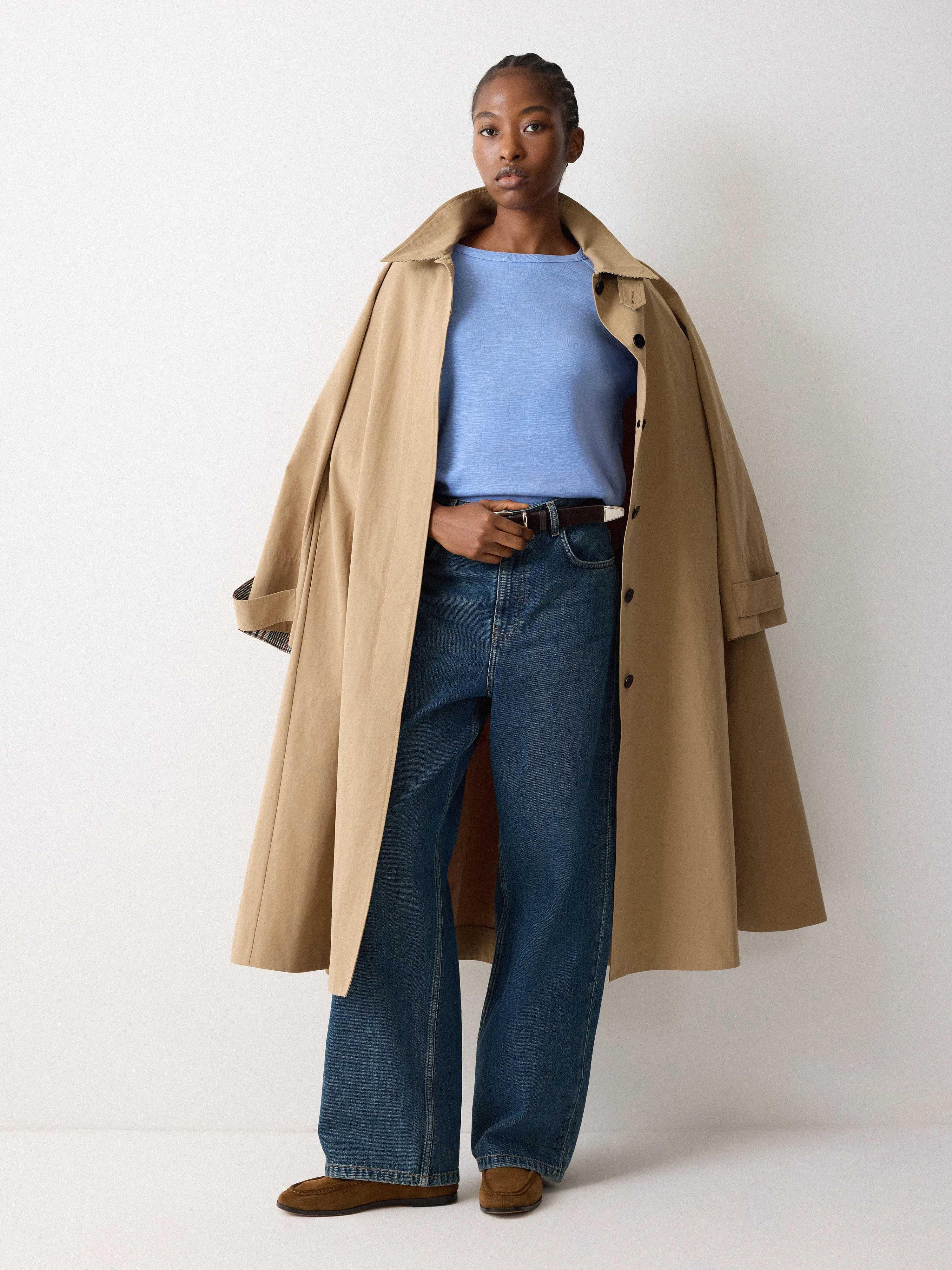 Cotton Luxe Raglan Tee | Shirt Blue sold by Jigsaw product image thumbnail 2