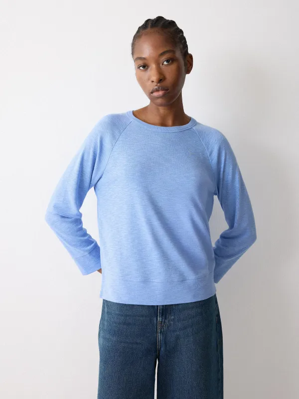 Cotton Luxe Raglan Tee | Shirt Blue sold by Jigsaw