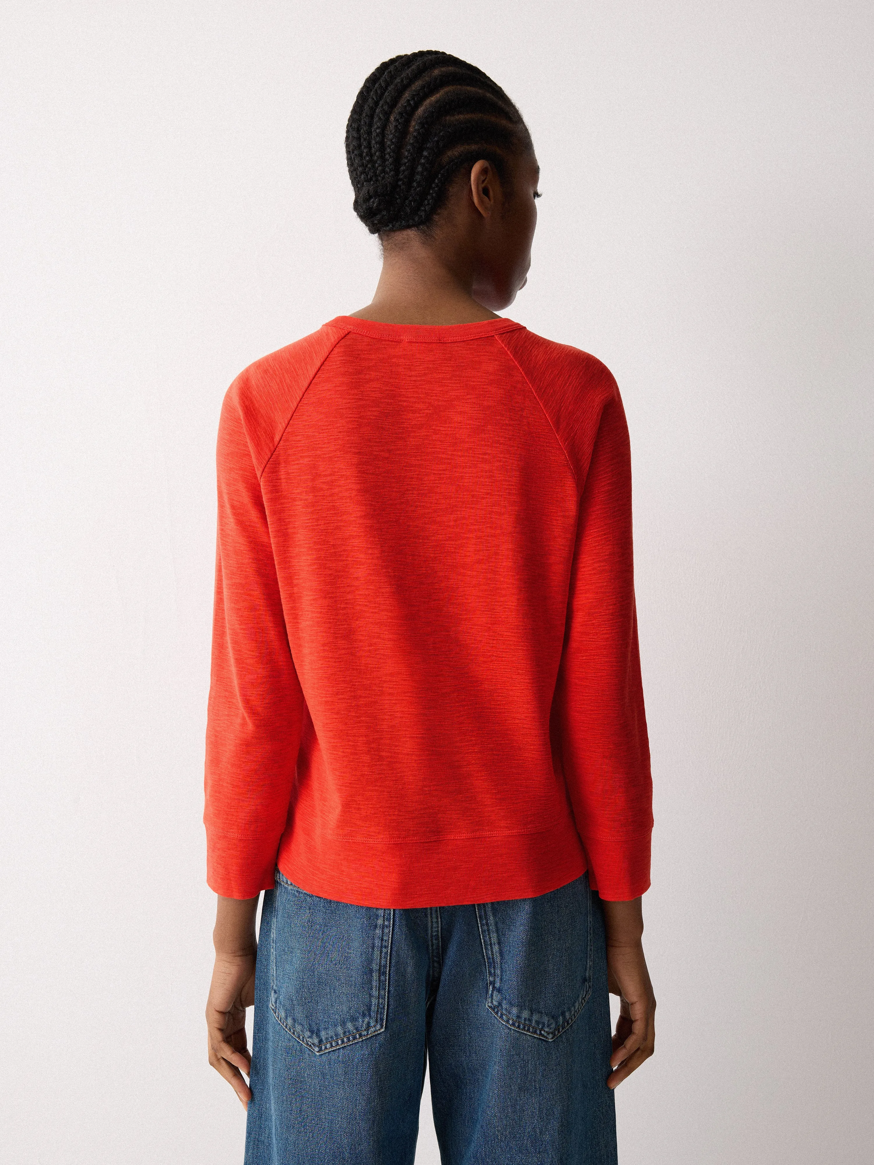 Cotton Luxe Raglan T-shirt | Red sold by Jigsaw product image thumbnail 4