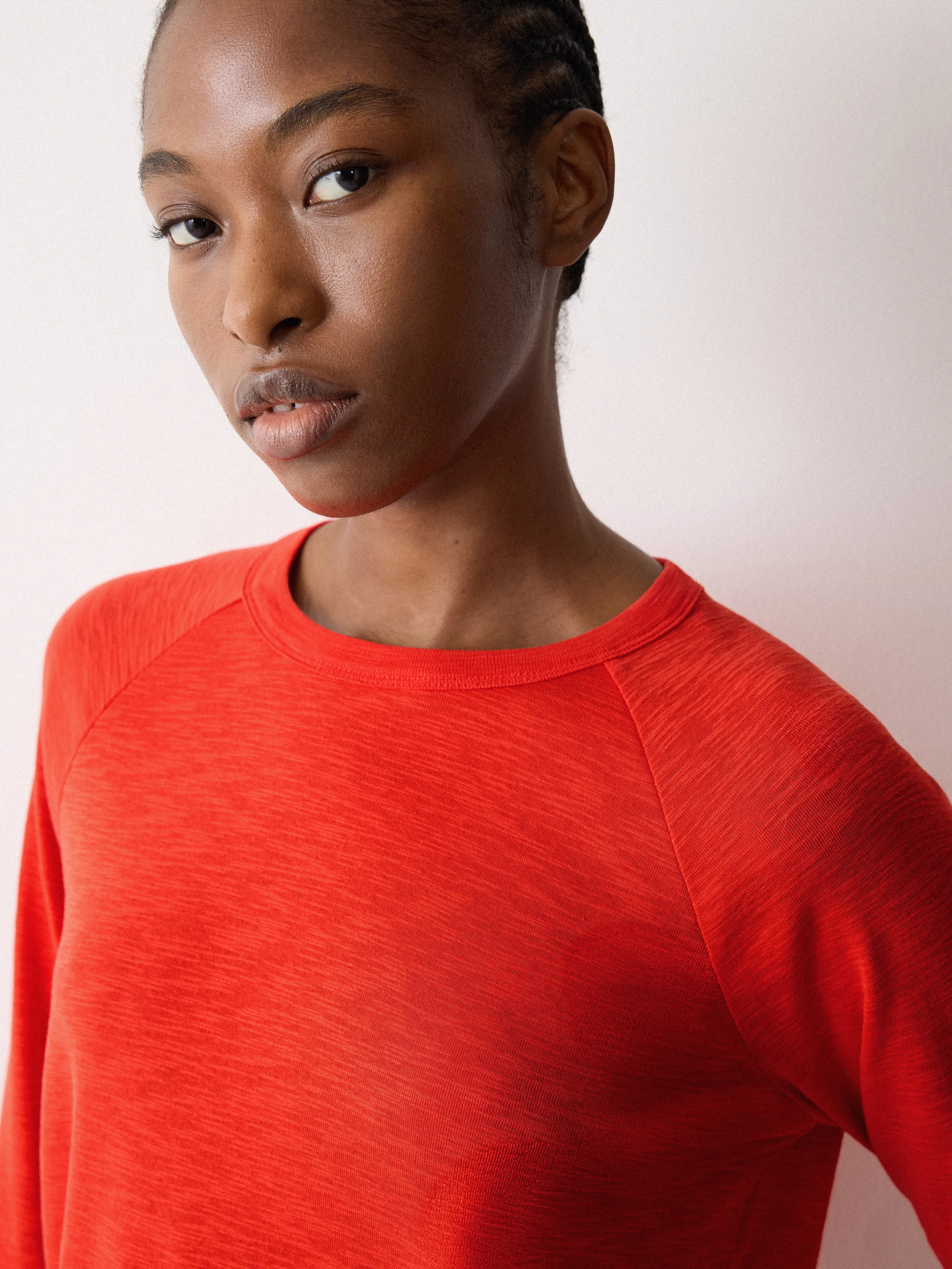 Cotton Luxe Raglan T-shirt | Red sold by Jigsaw product image thumbnail 3