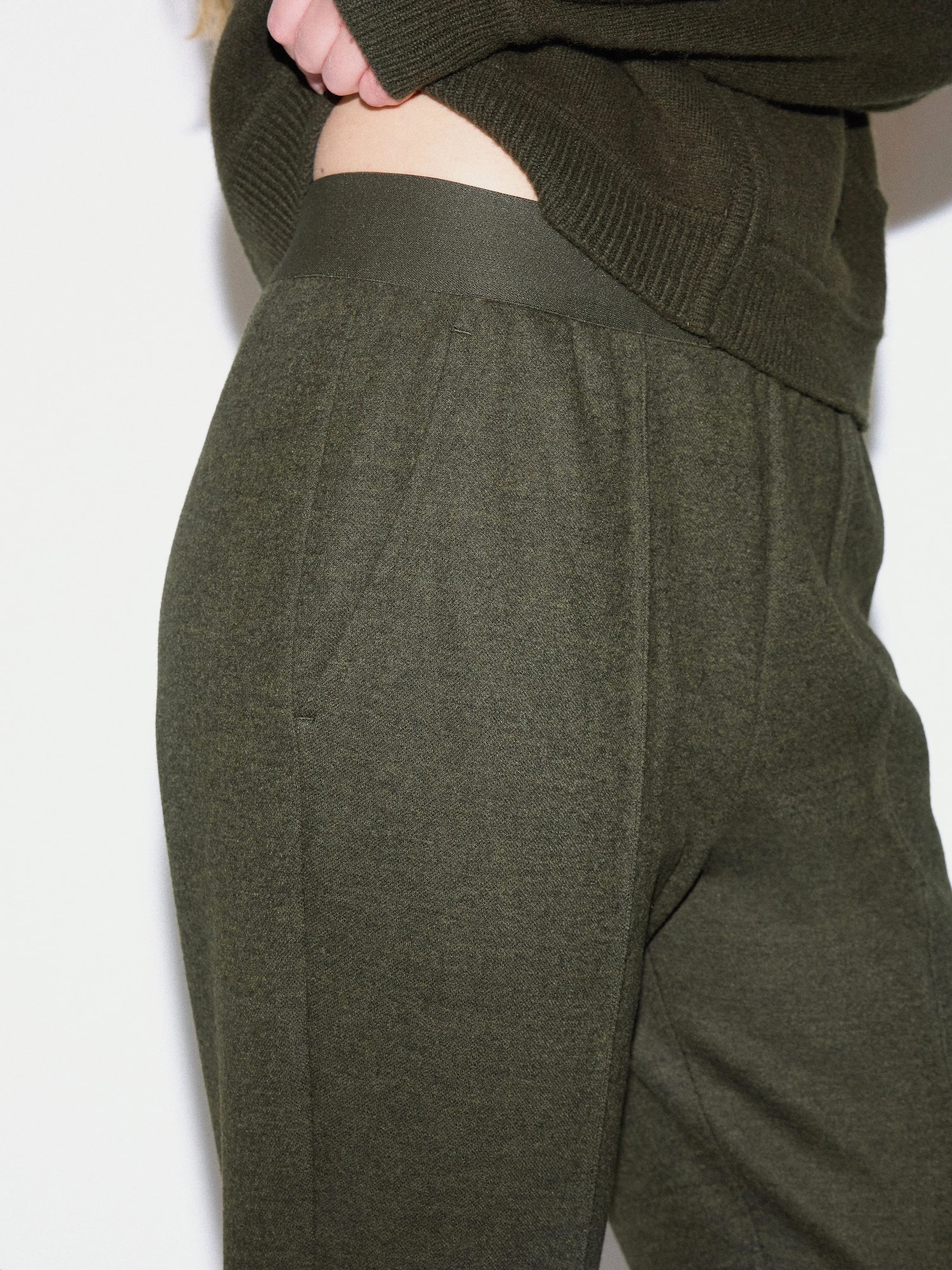 Stretch Flannel Track Pant | Khaki sold by Jigsaw product image thumbnail 3
