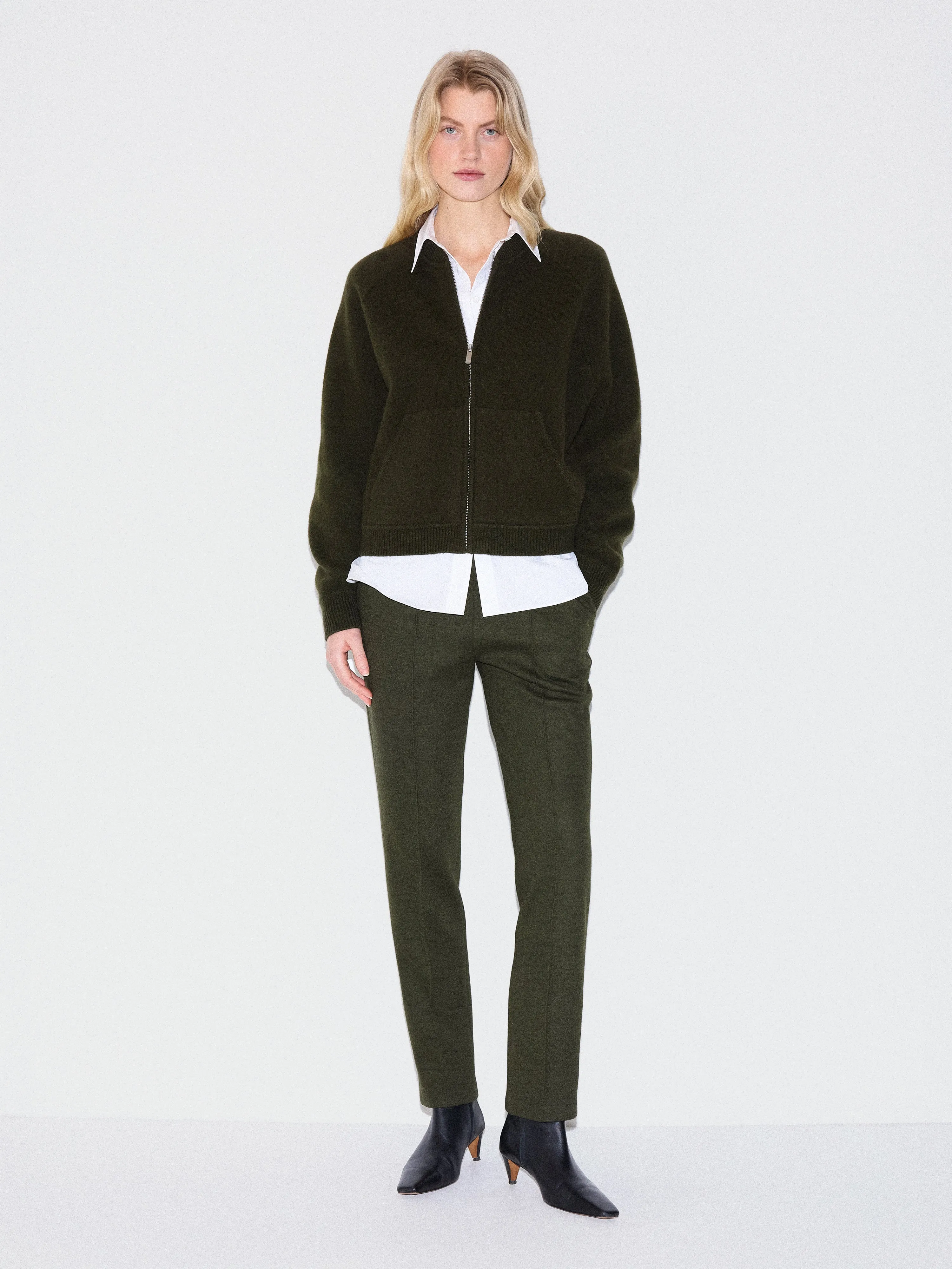 Stretch Flannel Track Pant | Khaki sold by Jigsaw product image thumbnail 4