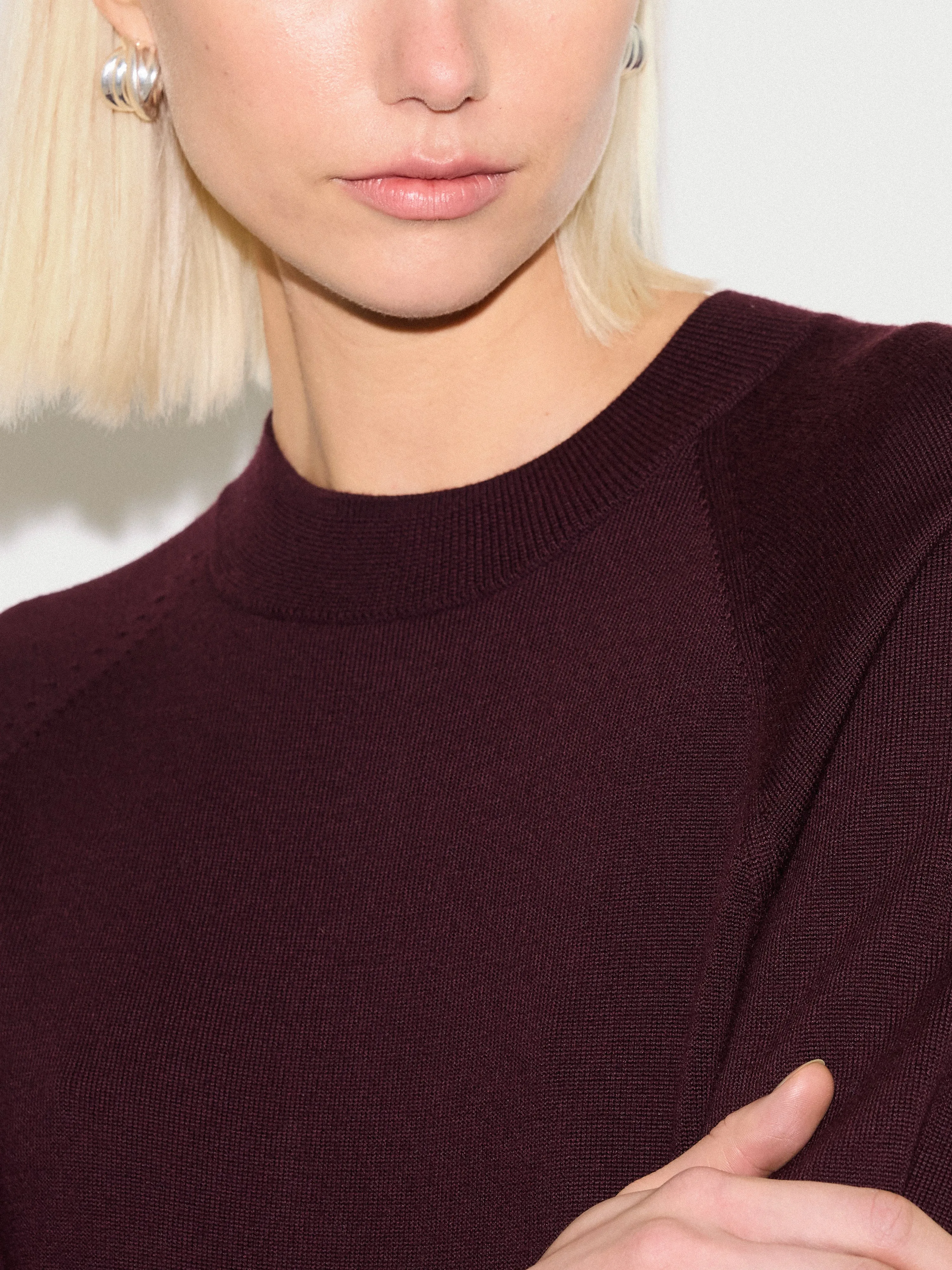 Merino Cocoon Jumper | Purple sold by Jigsaw product image thumbnail 5