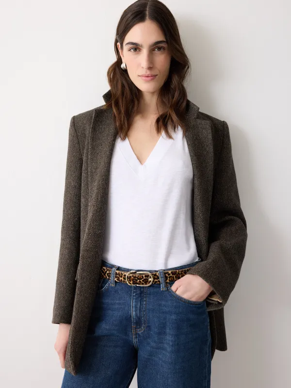 Calf Hair Leopard Print Belt | Brown sold by Jigsaw