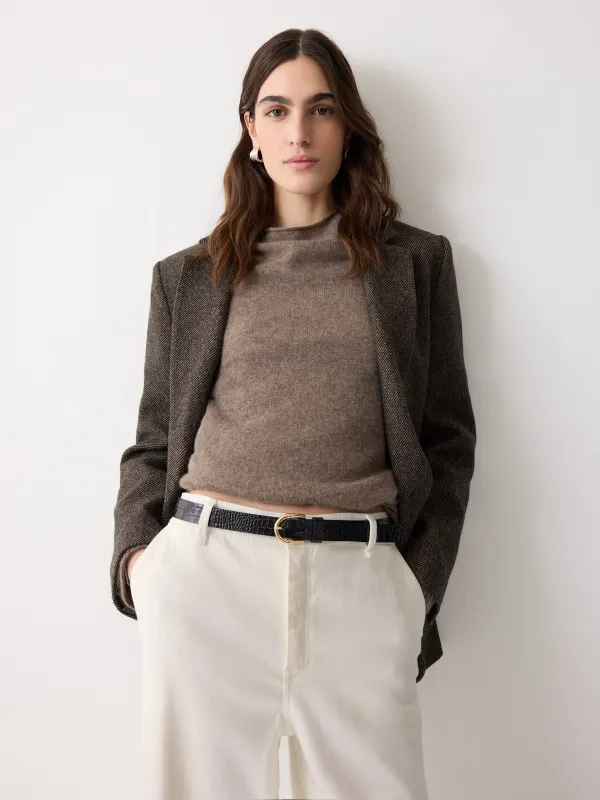 Croc Leather Belt | Black sold by Jigsaw