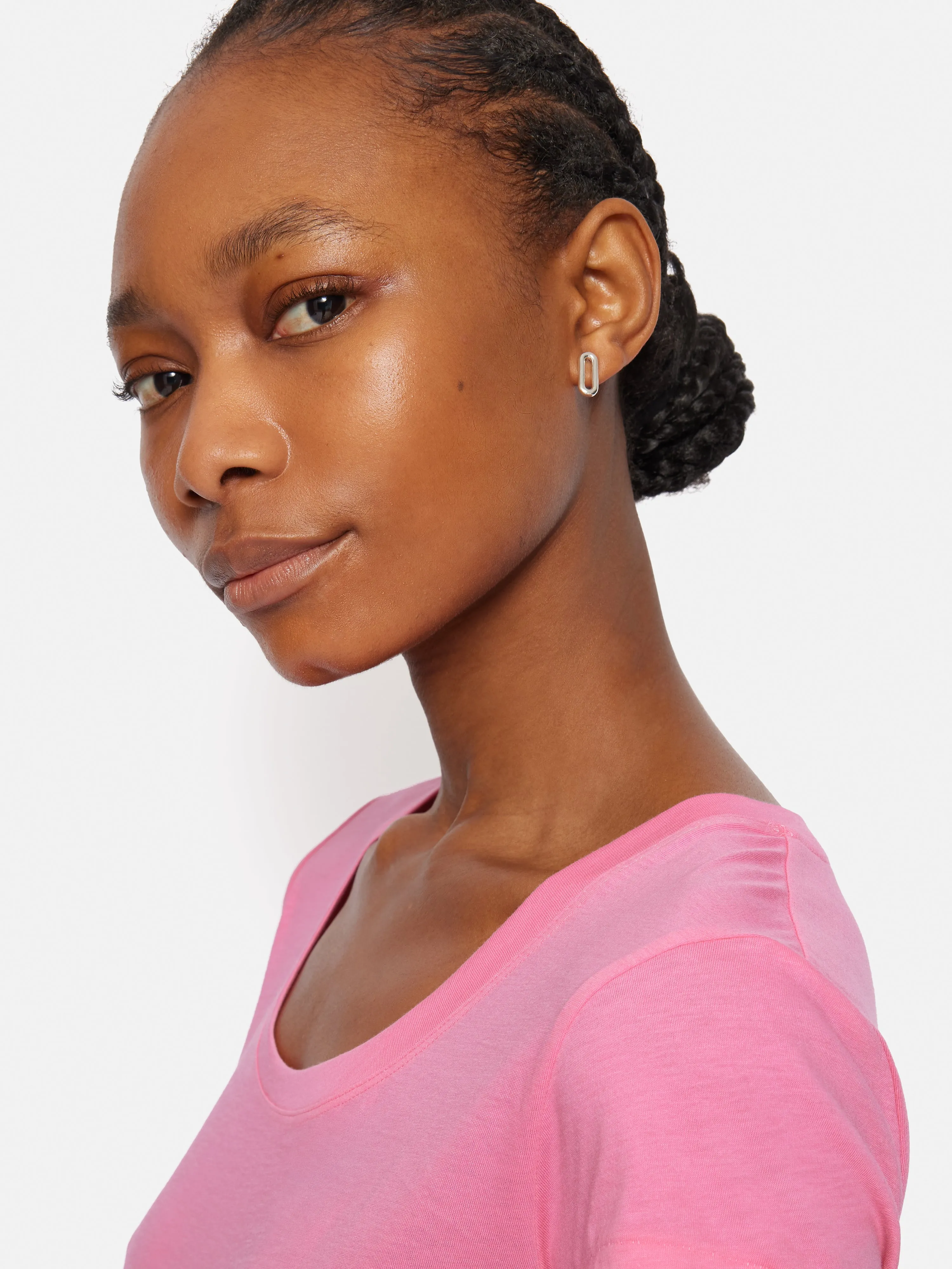 Supima Cotton Scoop Neck Tee | Pop Pink sold by Jigsaw product image thumbnail 2