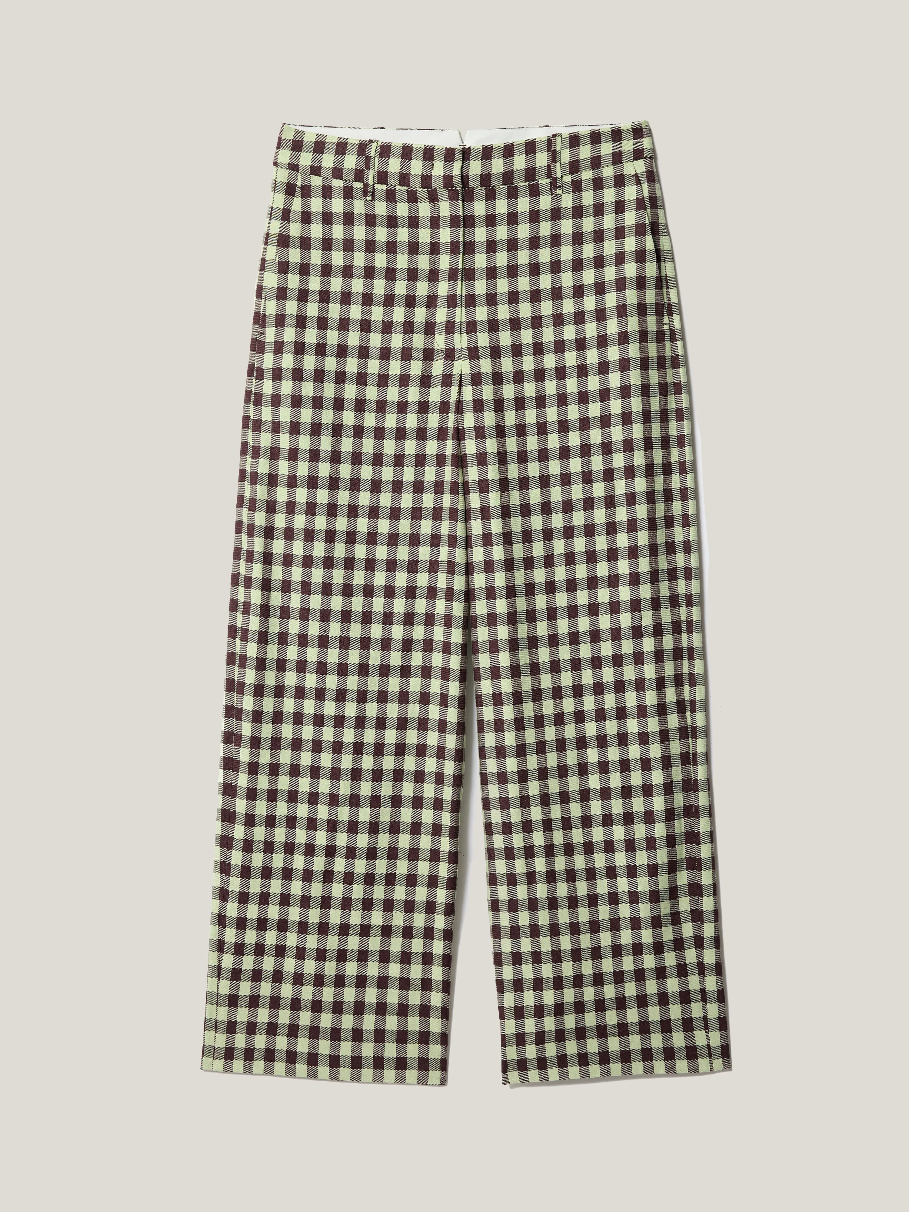 Dale Linen Check Trouser | Green sold by Jigsaw product image thumbnail 5