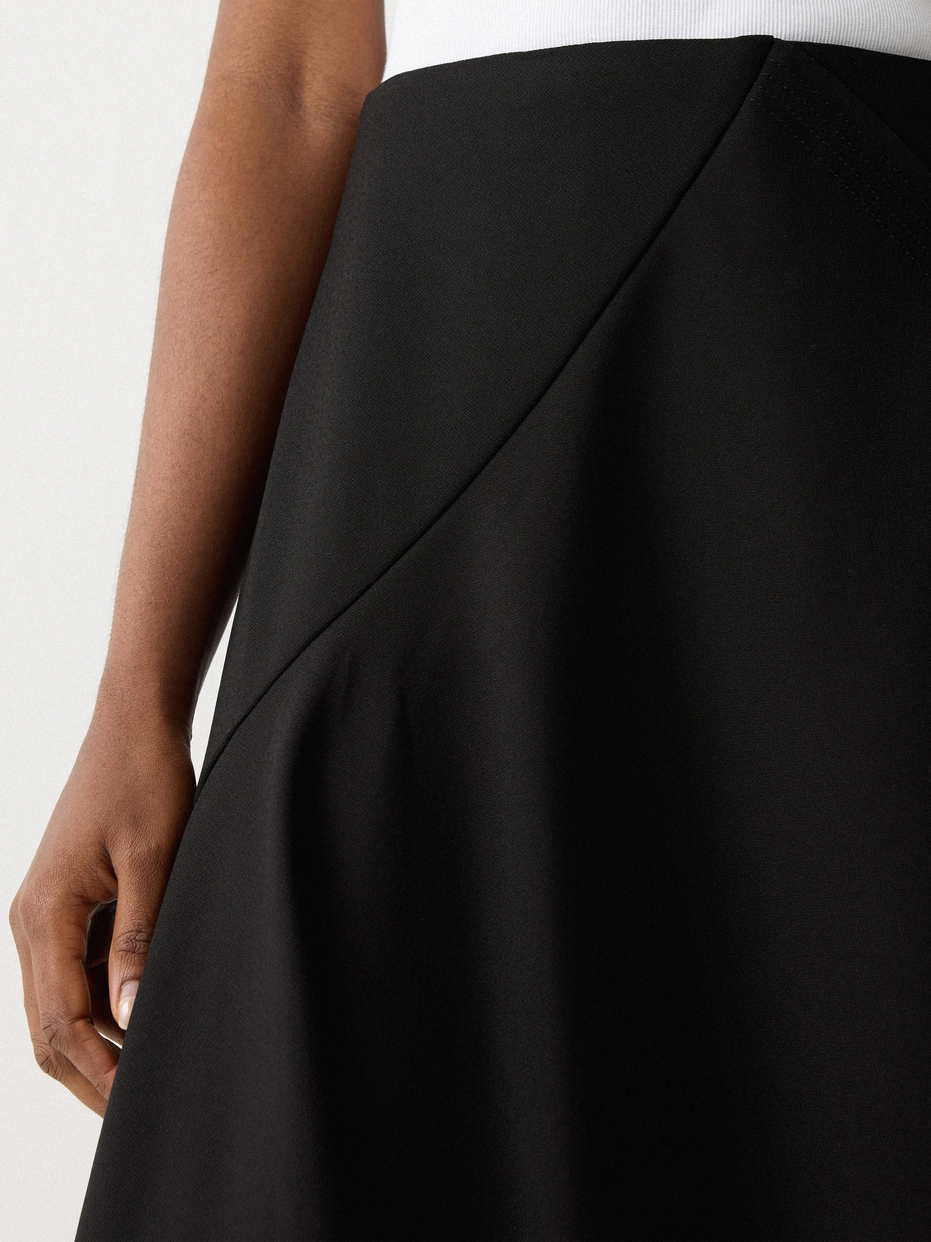 Stretch Crepe Skirt | Black sold by Jigsaw product image thumbnail 5