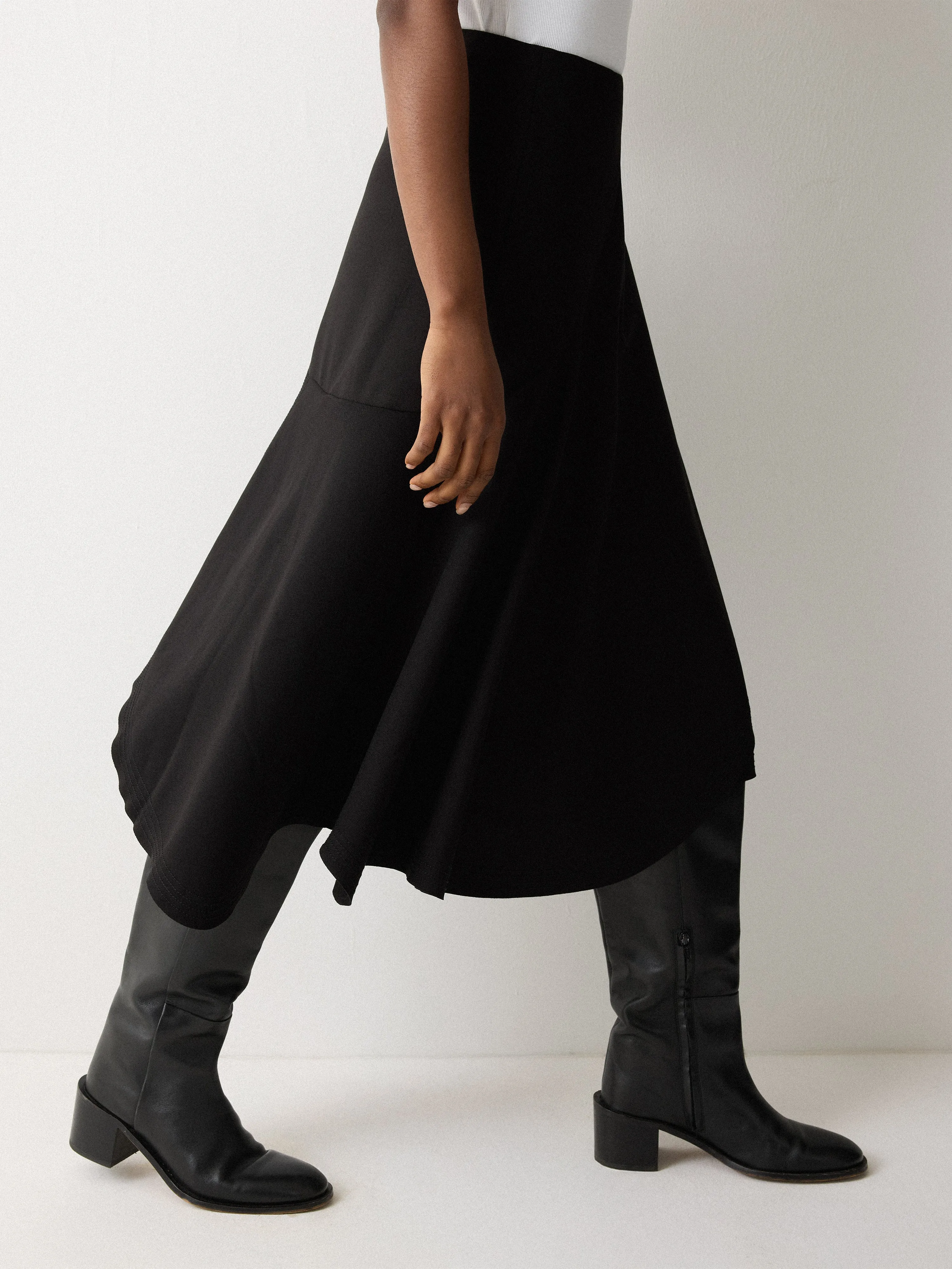 Stretch Crepe Skirt | Black sold by Jigsaw product image thumbnail 3