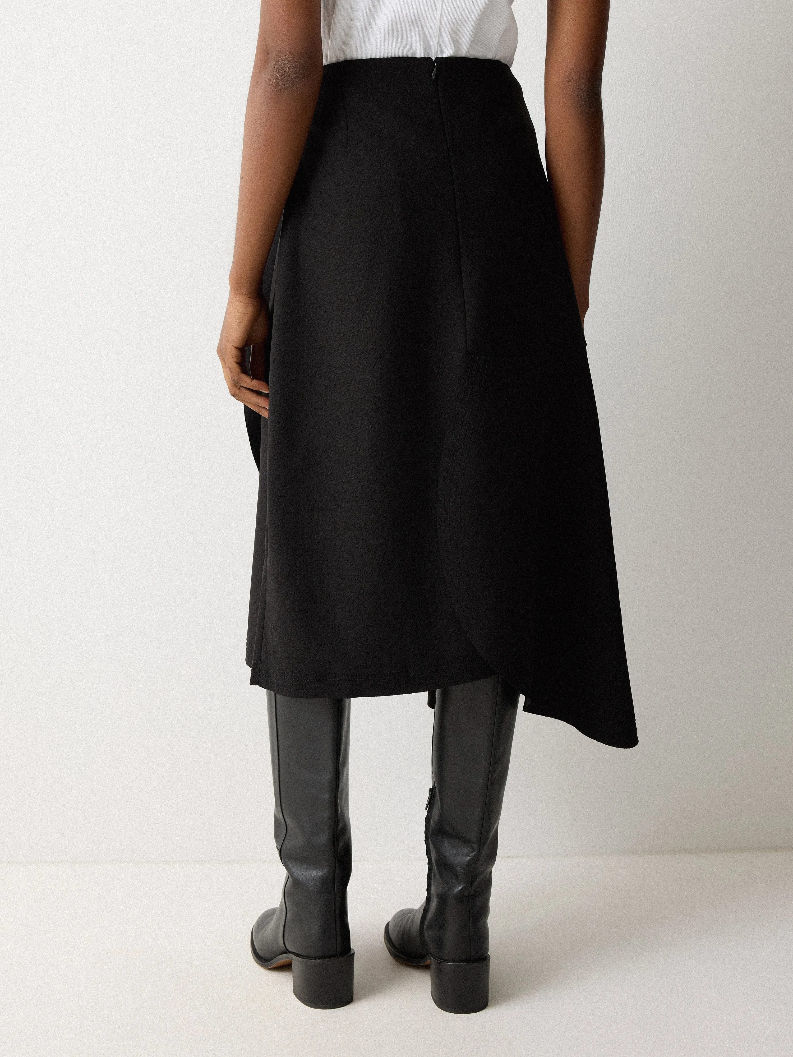 Stretch Crepe Skirt | Black sold by Jigsaw product image thumbnail 4