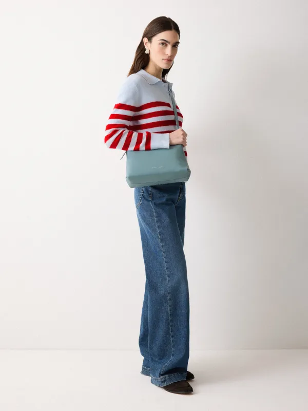 Bella Leather Cross Body Bag | Blue sold by Jigsaw