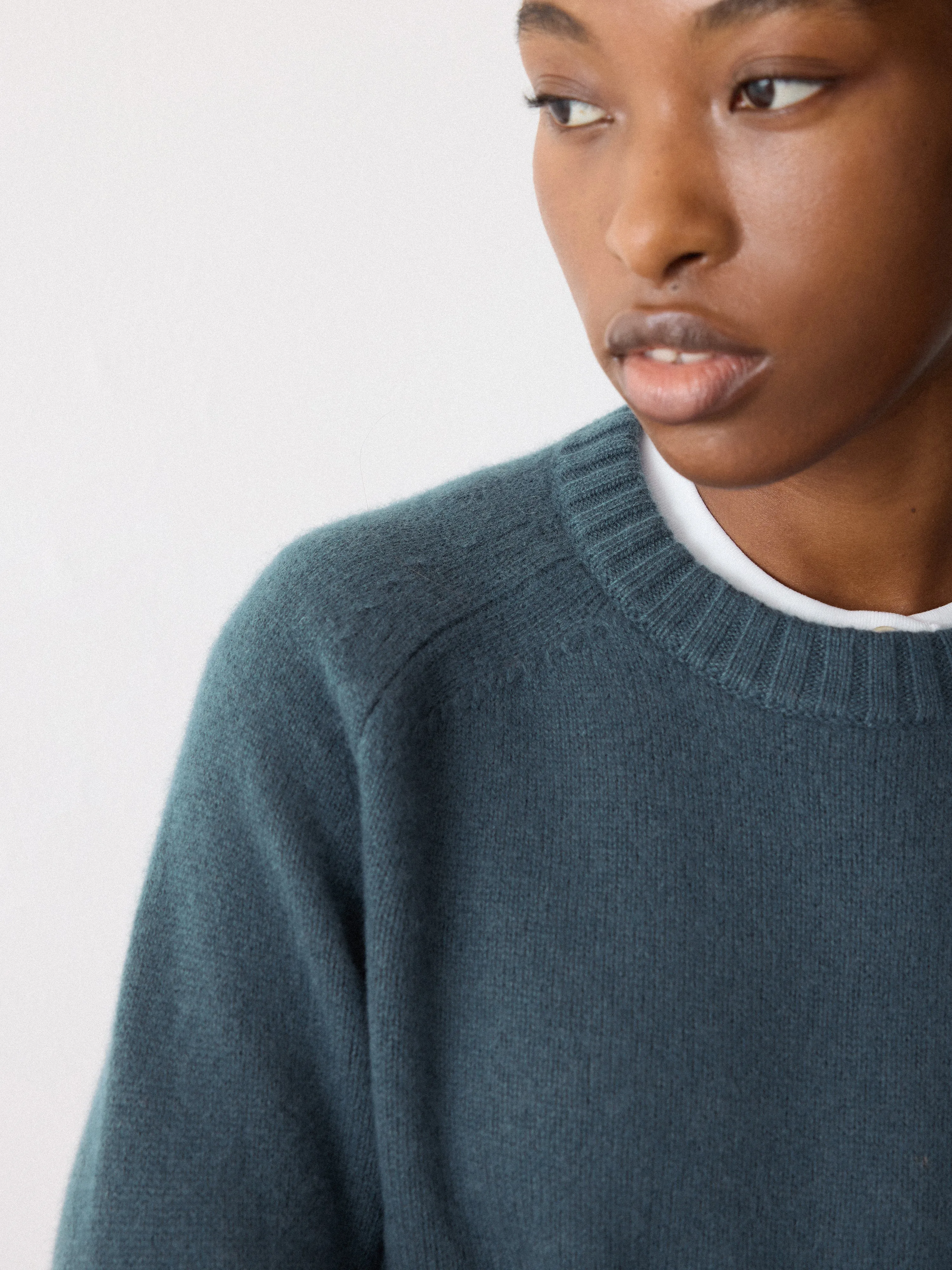 Wool Cashmere Saddle Jumper | Summer Storm sold by Jigsaw product image thumbnail 4