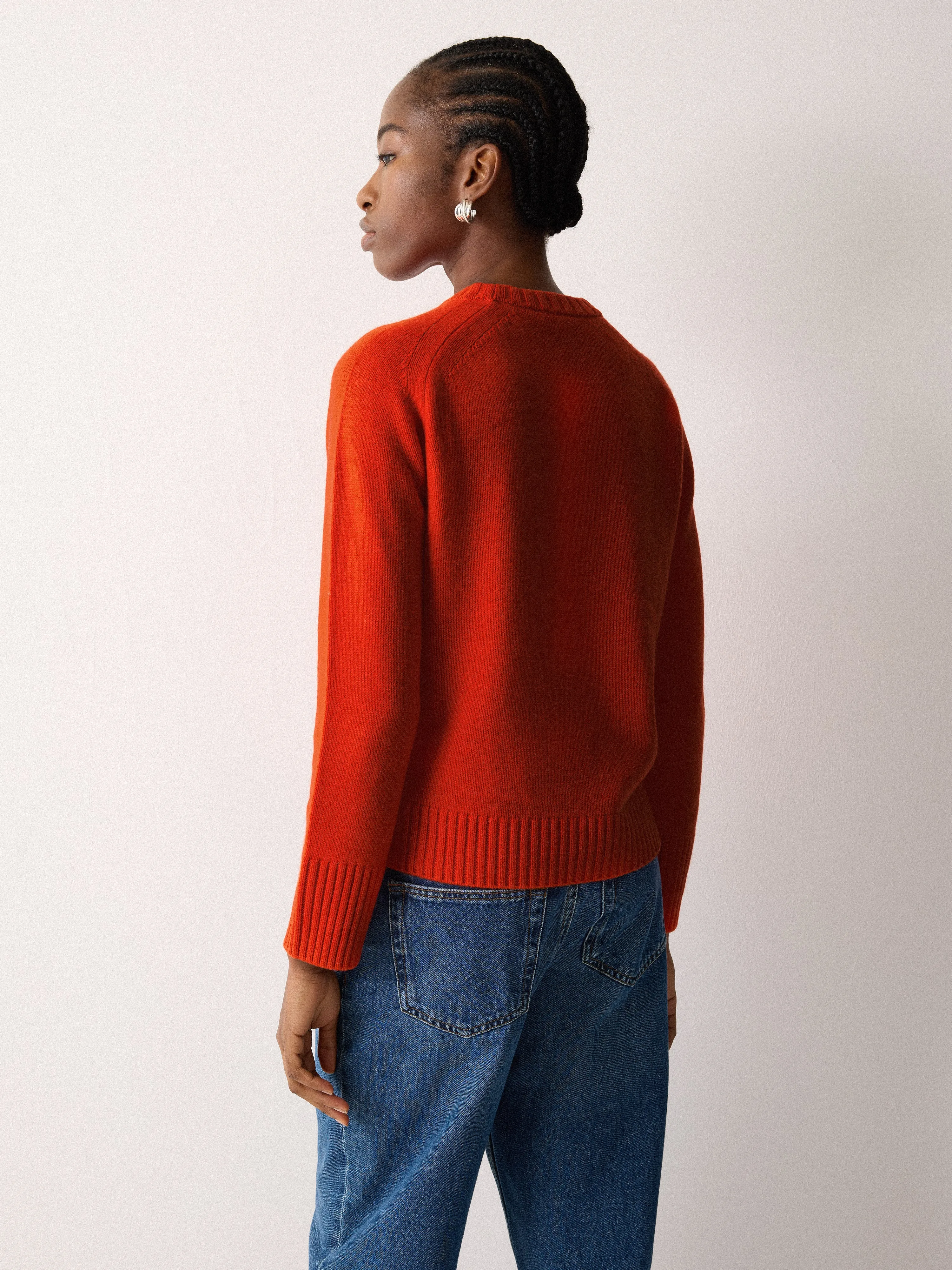 Wool Cashmere Saddle Jumper | Orange sold by Jigsaw product image thumbnail 5