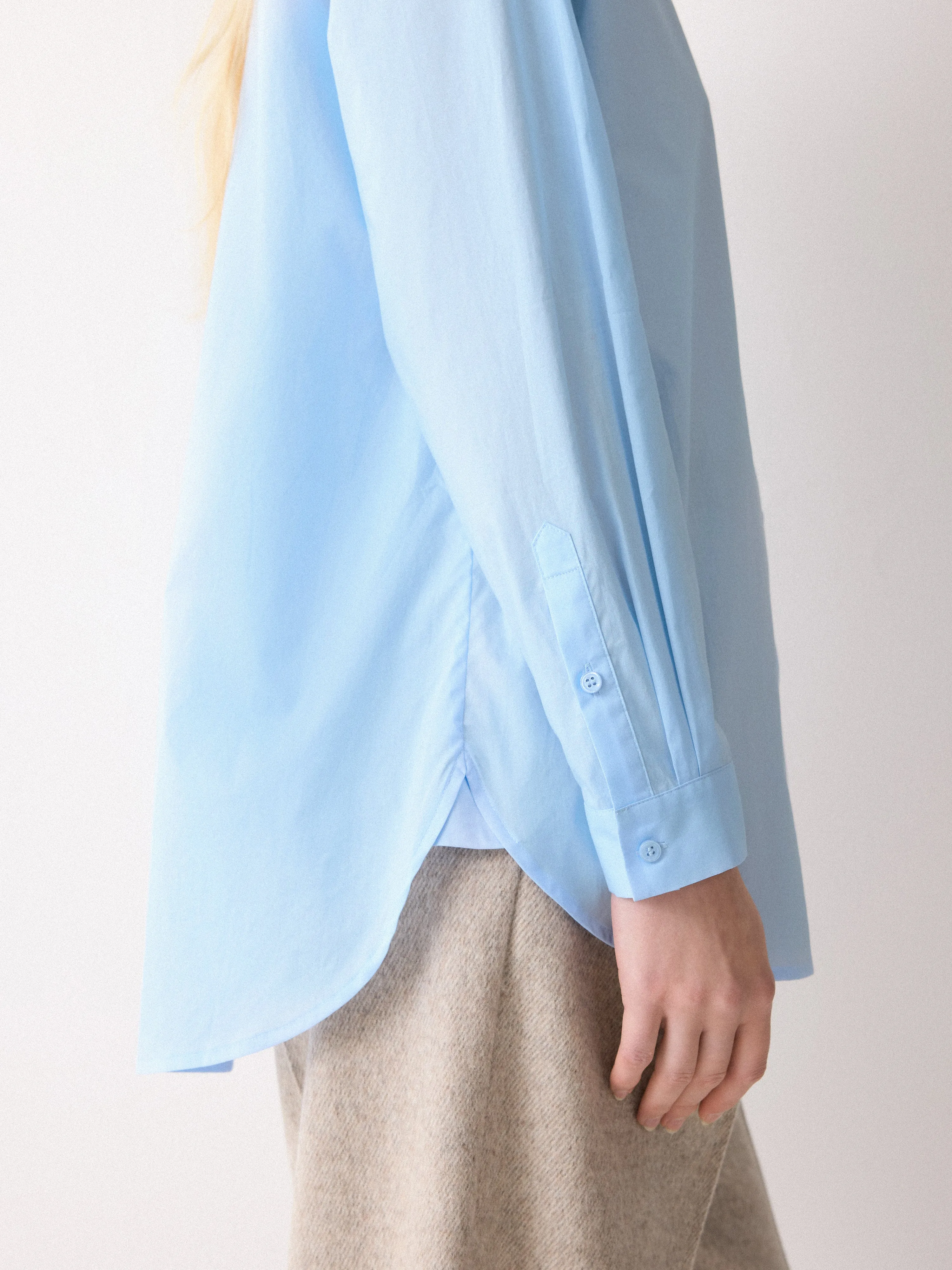 Cotton Voile Relaxed Shirt | Blue sold by Jigsaw product image thumbnail 3