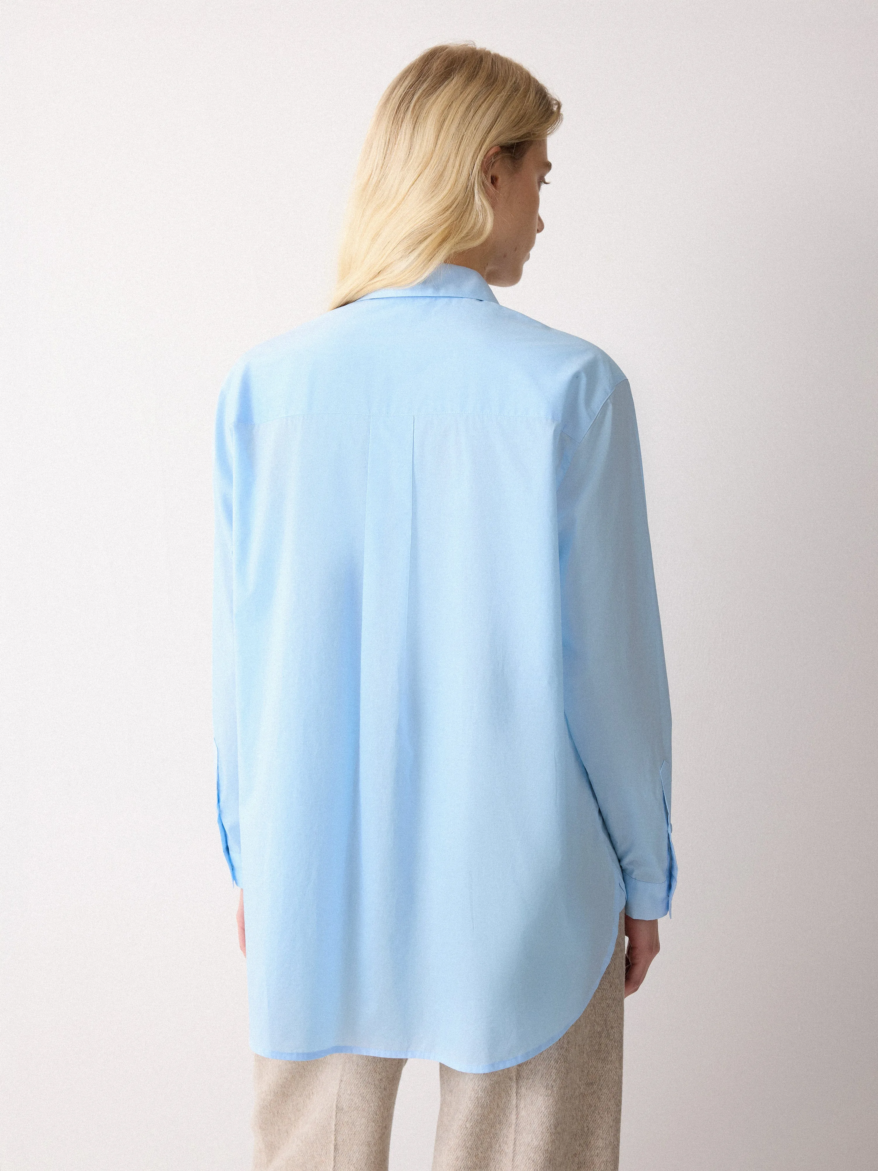 Cotton Voile Relaxed Shirt | Blue sold by Jigsaw product image thumbnail 4