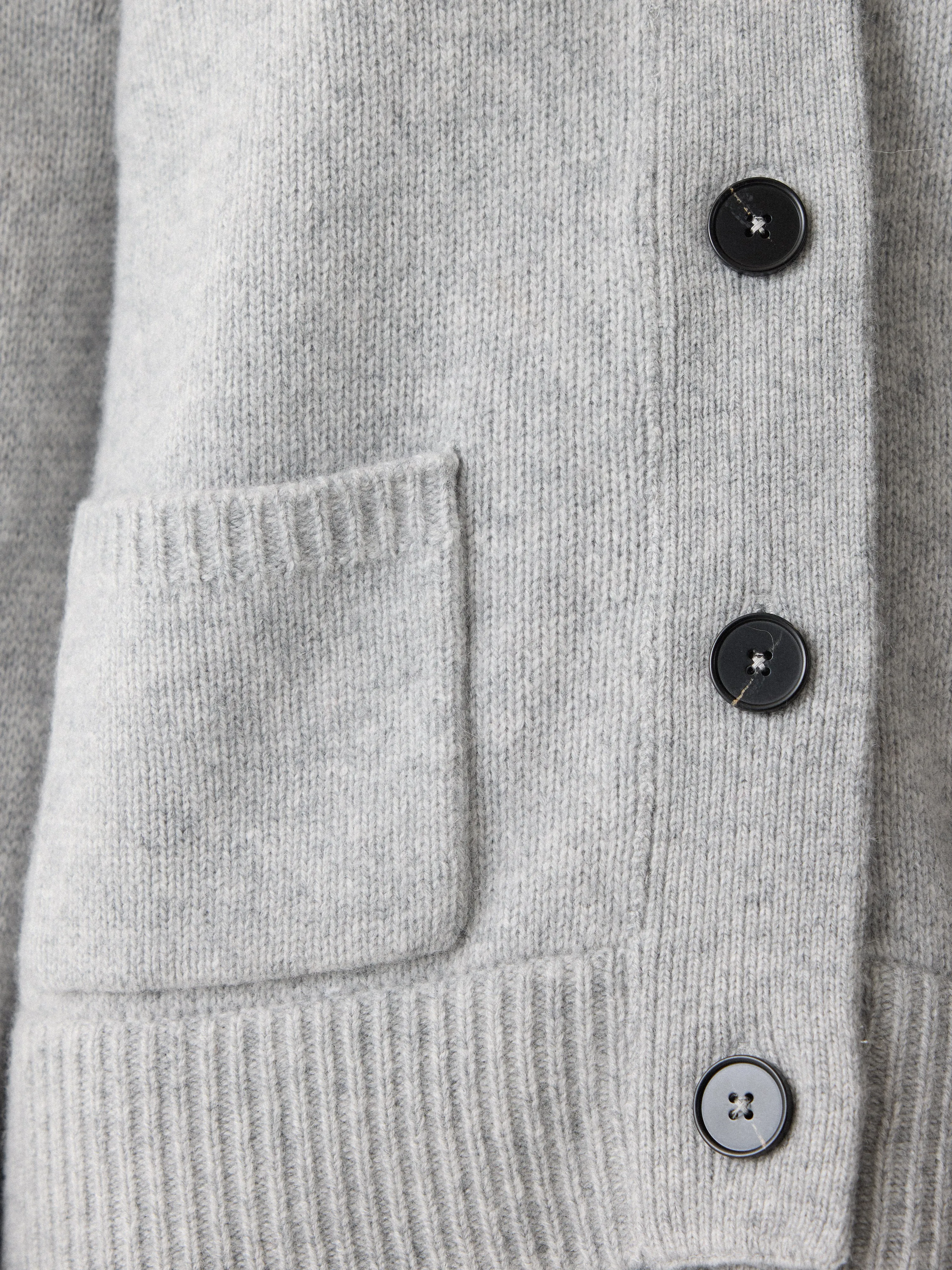 Chunky V Neck A Line Cardigan | Grey sold by Jigsaw product image thumbnail 5