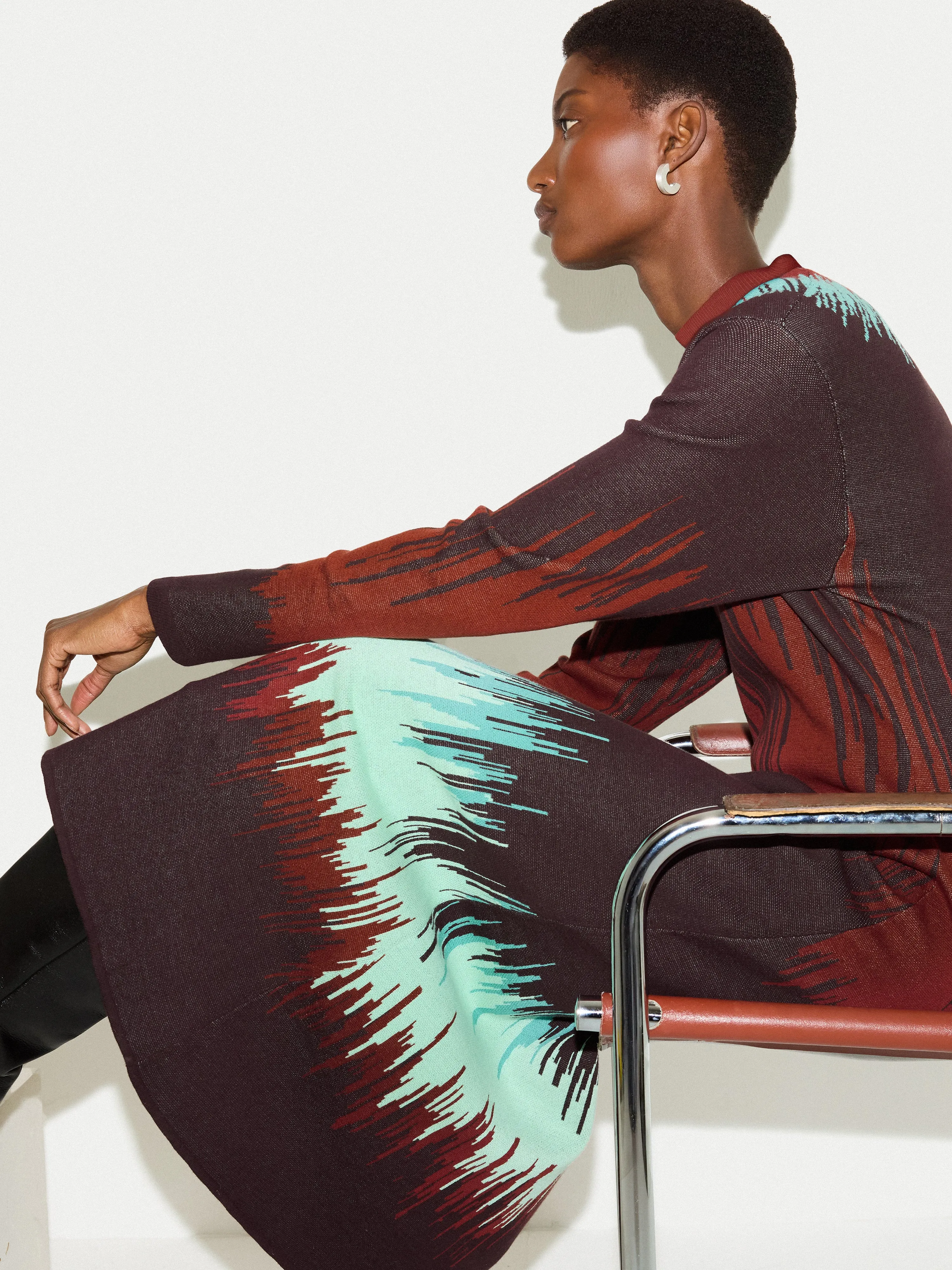 Tie Dye Jacquard Dress | Brown sold by Jigsaw product image thumbnail 2