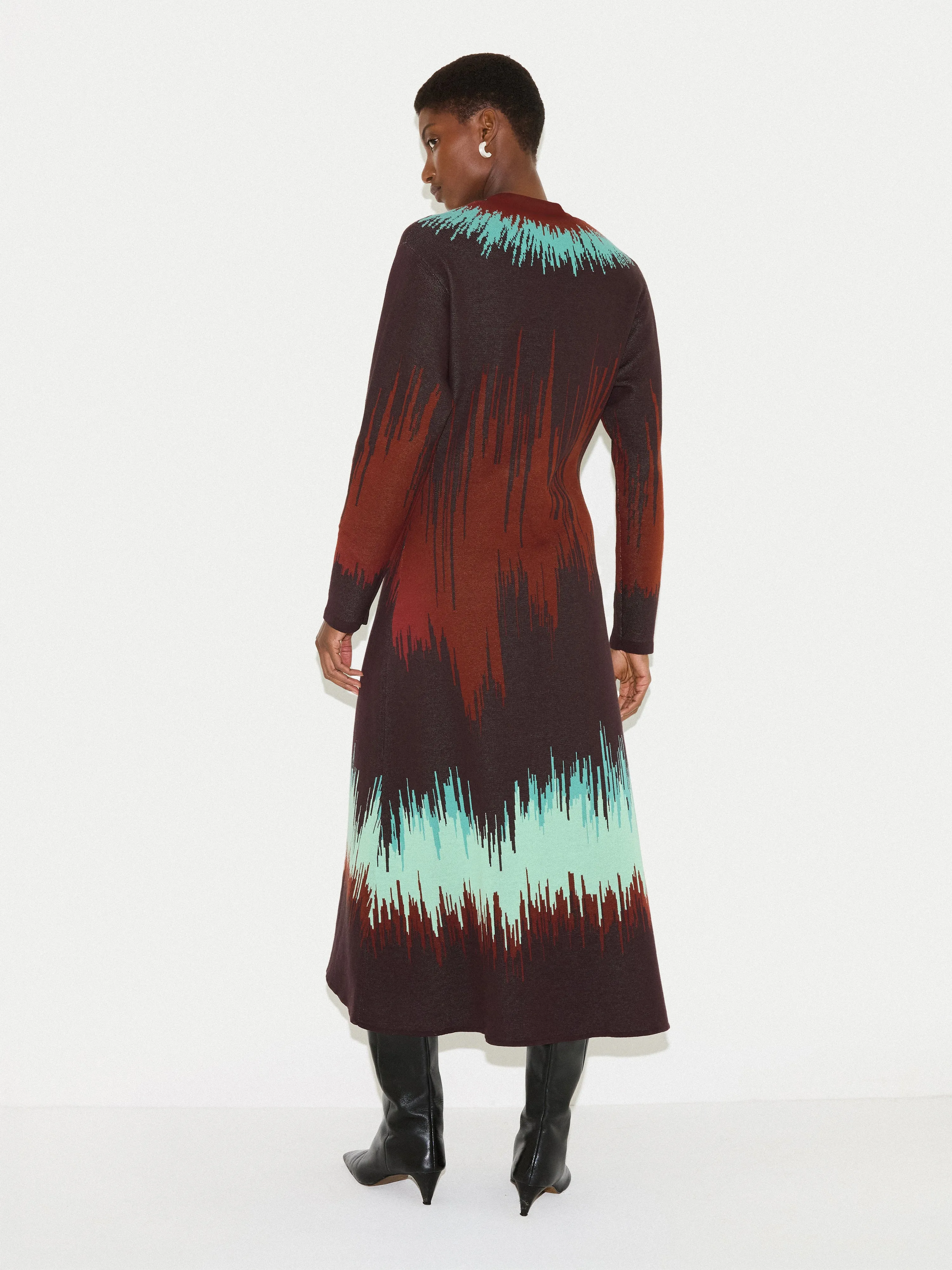 Tie Dye Jacquard Dress | Brown sold by Jigsaw product image thumbnail 5