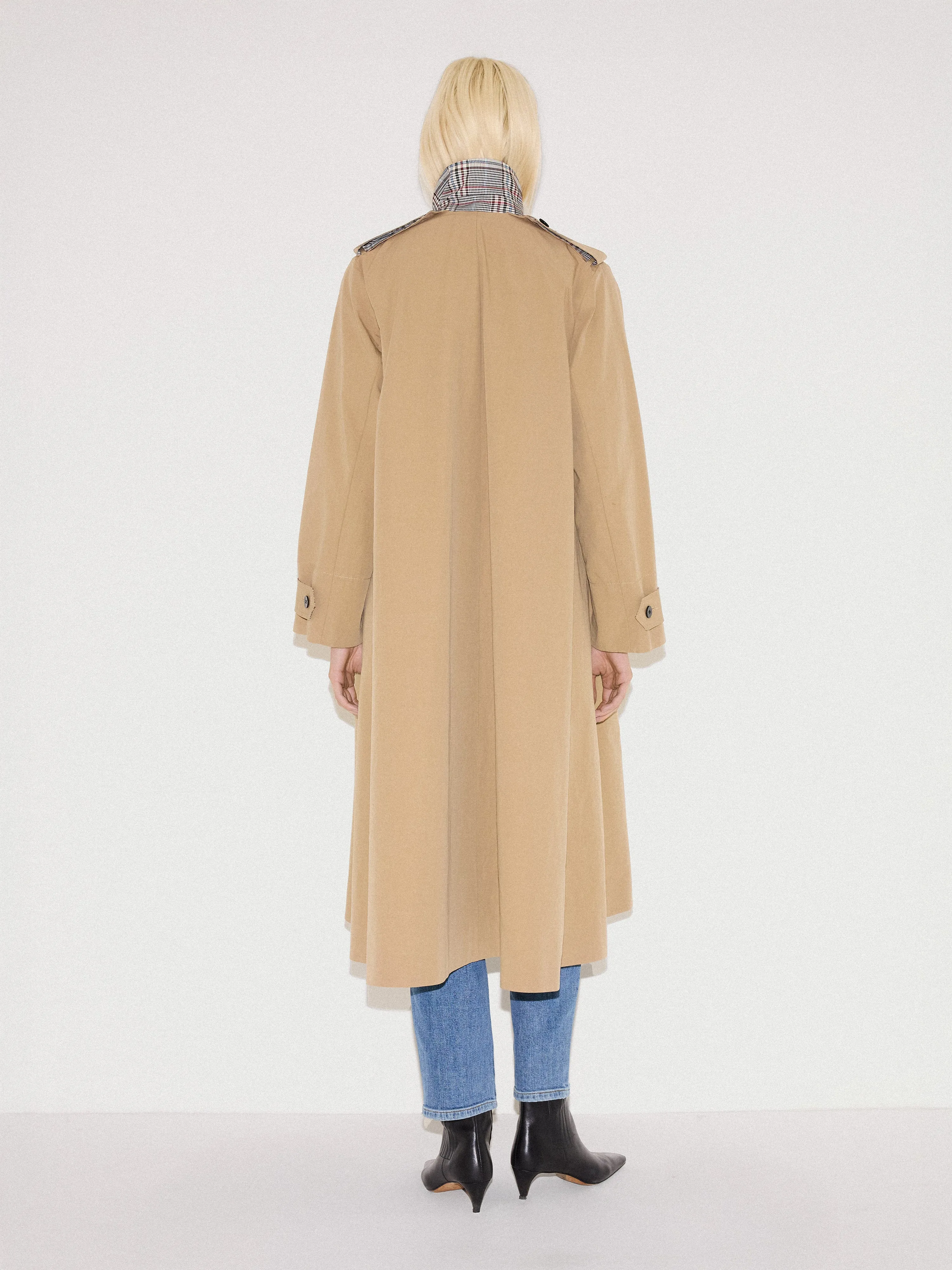 Naya Cotton A-line Trench Coat | Stone sold by Jigsaw product image thumbnail 5