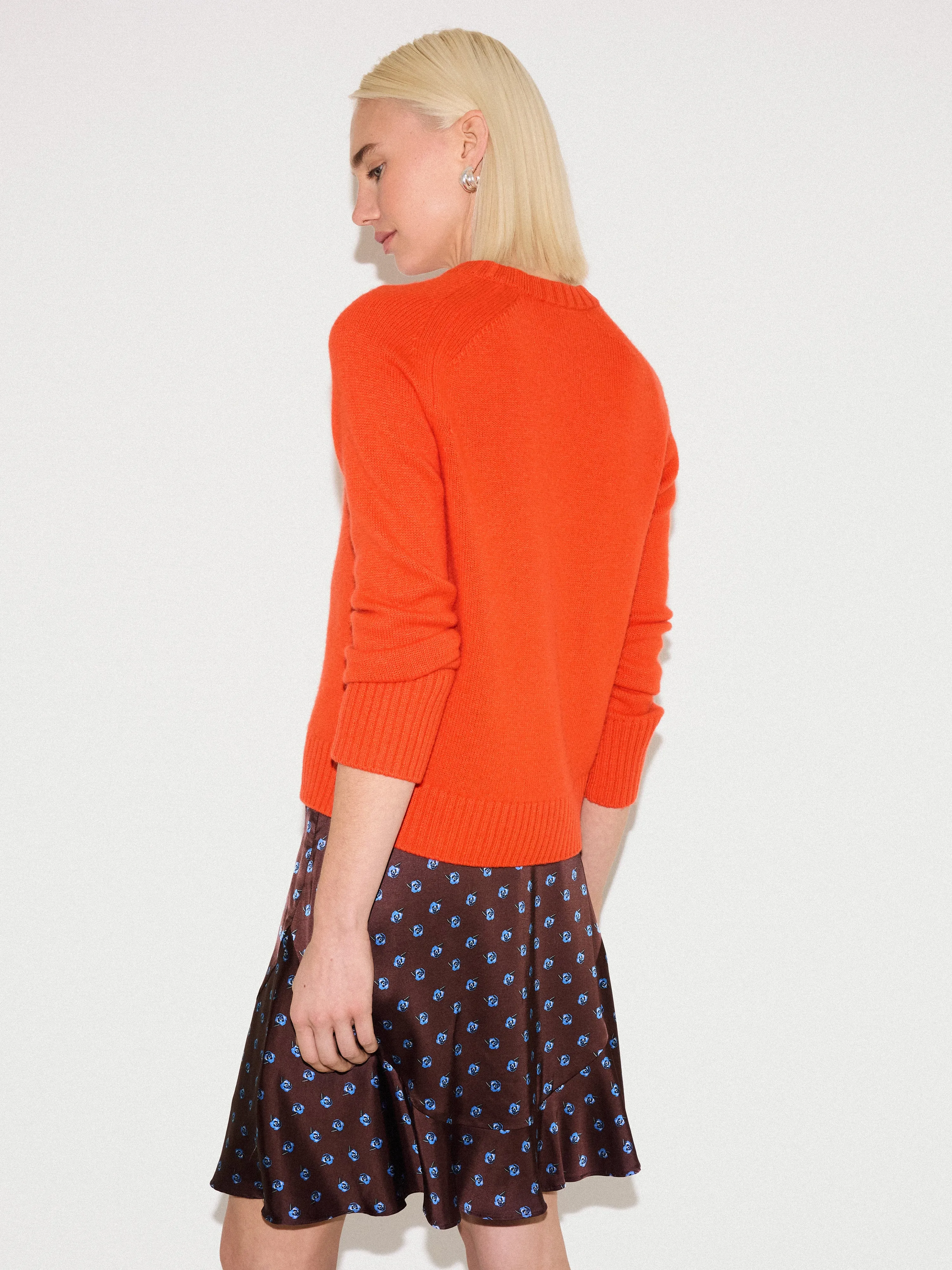 Mini Geo Rose Mini Skirt | Burgundy sold by Jigsaw product image thumbnail 5