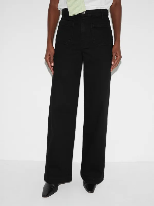 Rhea Patch Pocket Jean | Black sold by Jigsaw