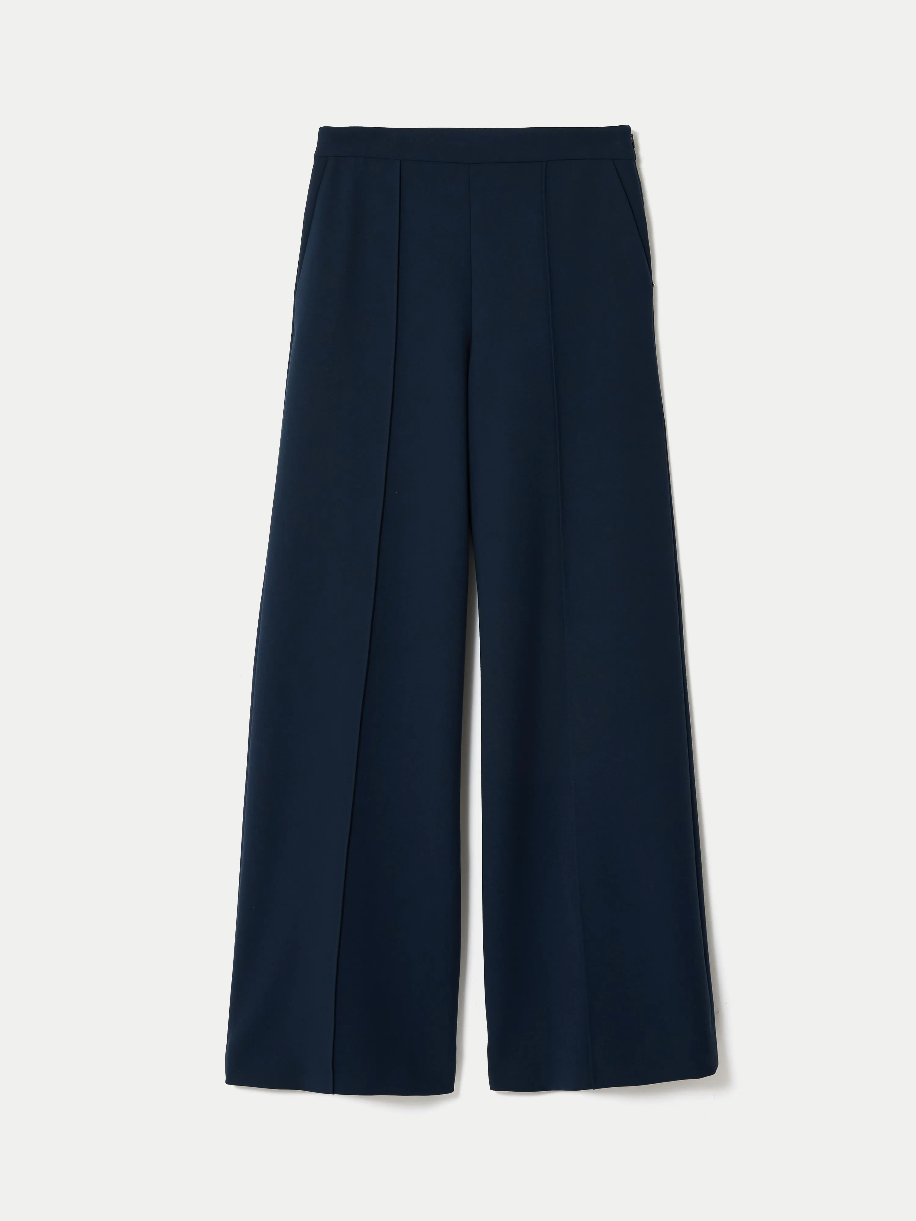 Modern Crepe Wide Leg Trouser | Navy sold by Jigsaw product image thumbnail 5