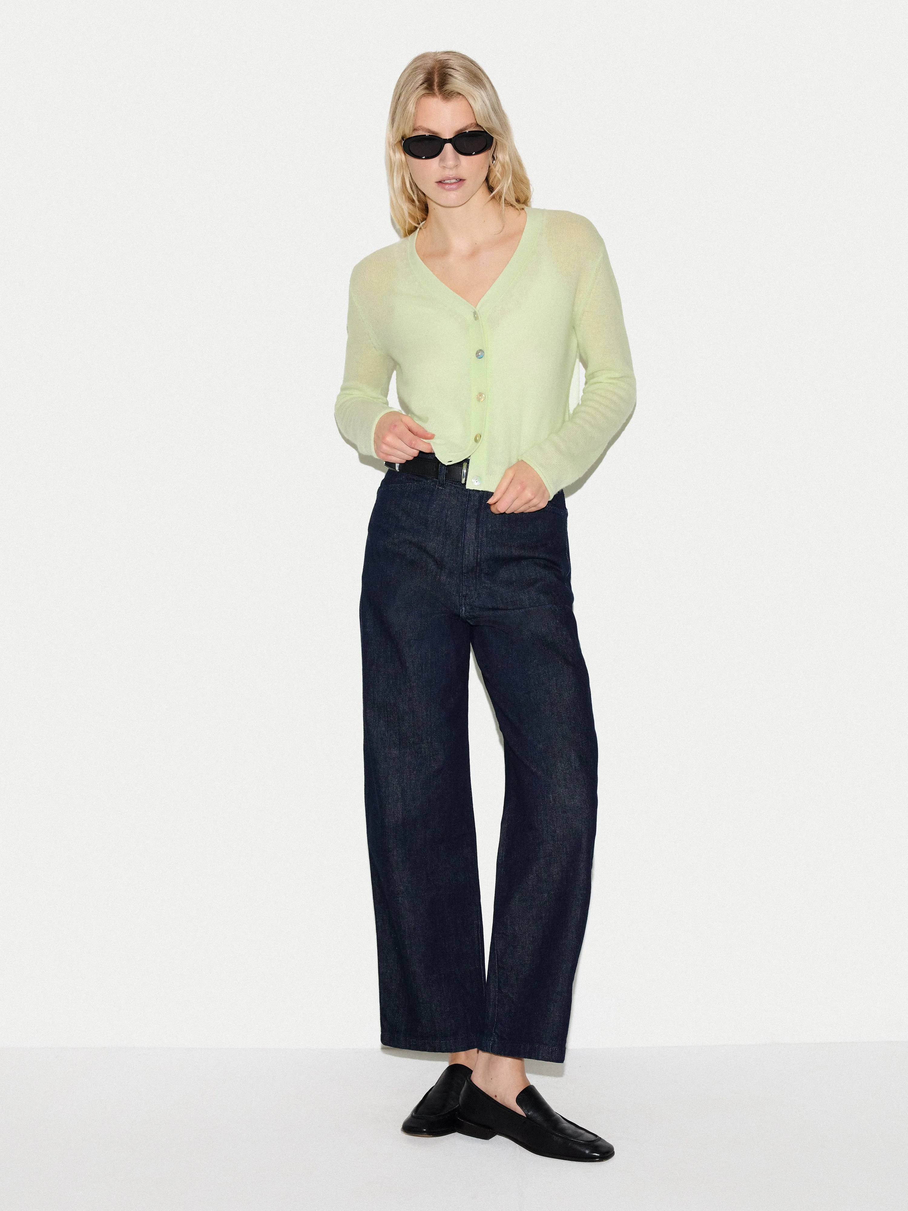 Merino Cashmere V Neck Cardigan | Green sold by Jigsaw product image thumbnail 2