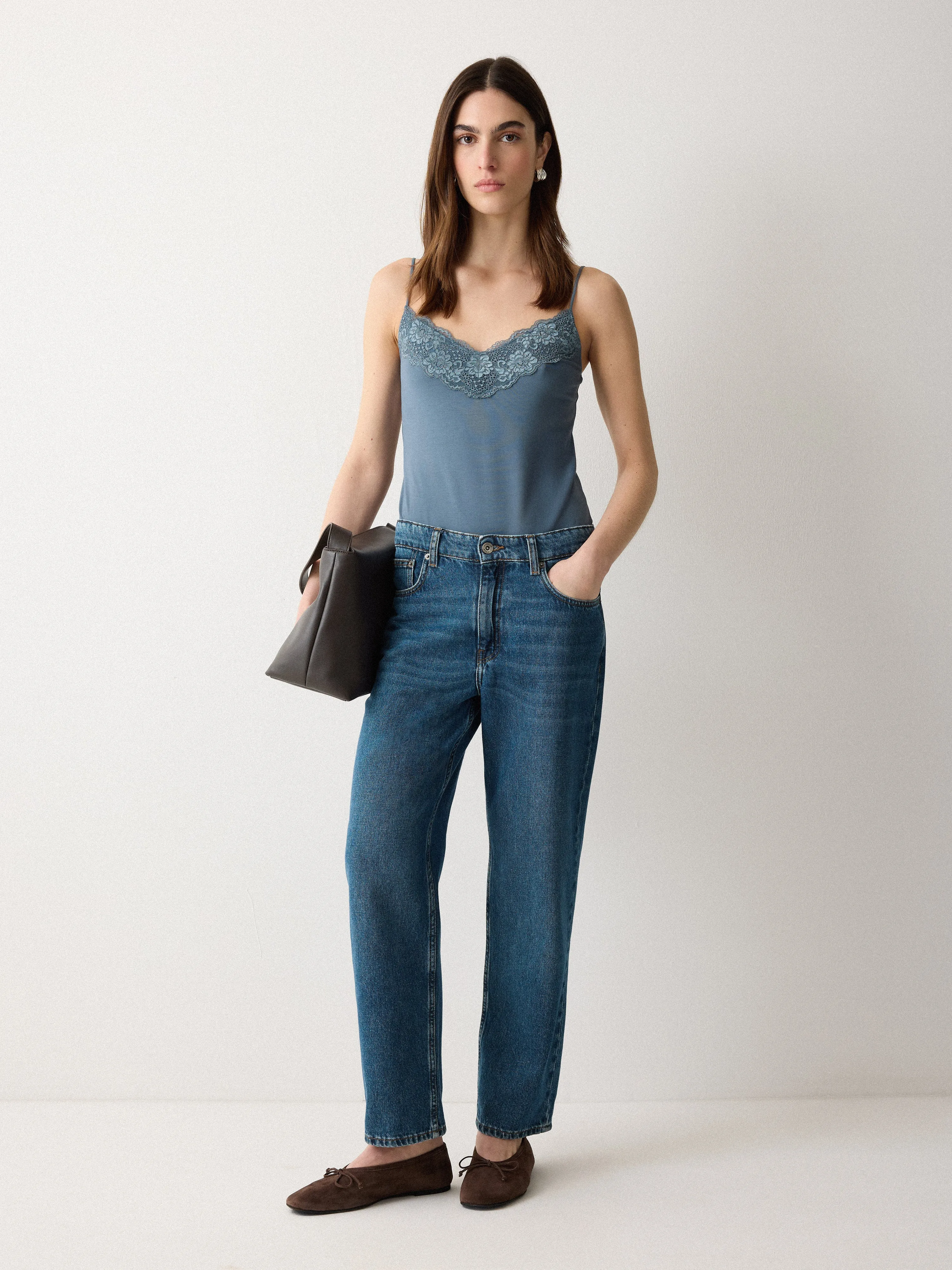 Modal Lace Vest | Summer Storm sold by Jigsaw product image thumbnail 4