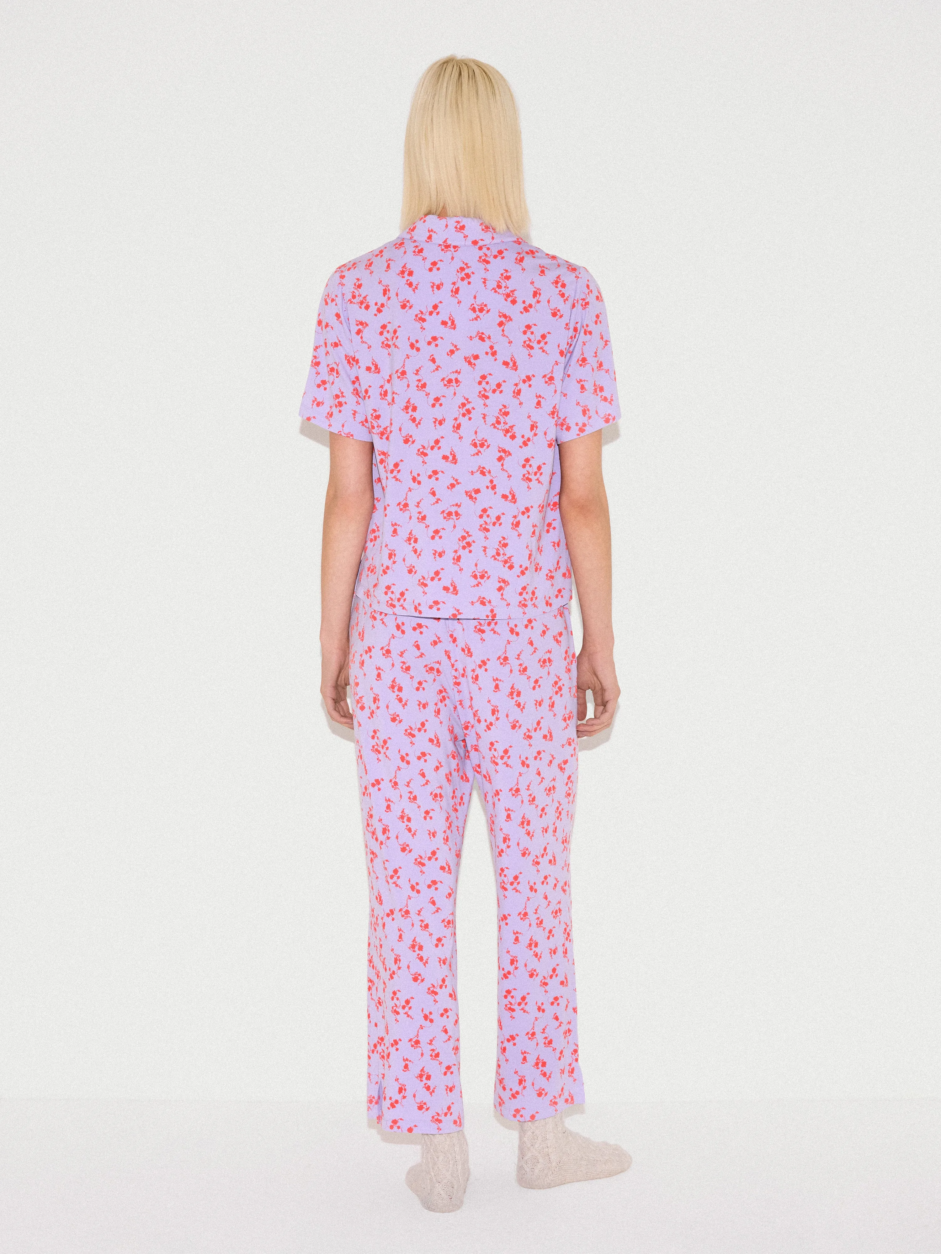 Swirl Posy Cropped Pyjama | LILAC sold by Jigsaw product image thumbnail 5