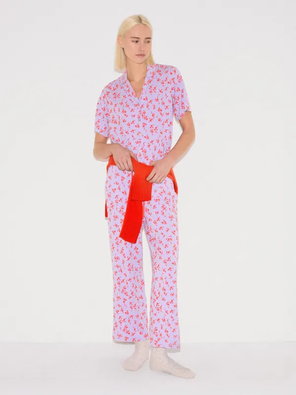 Swirl Posy Cropped Pyjama | LILAC sold by Jigsaw