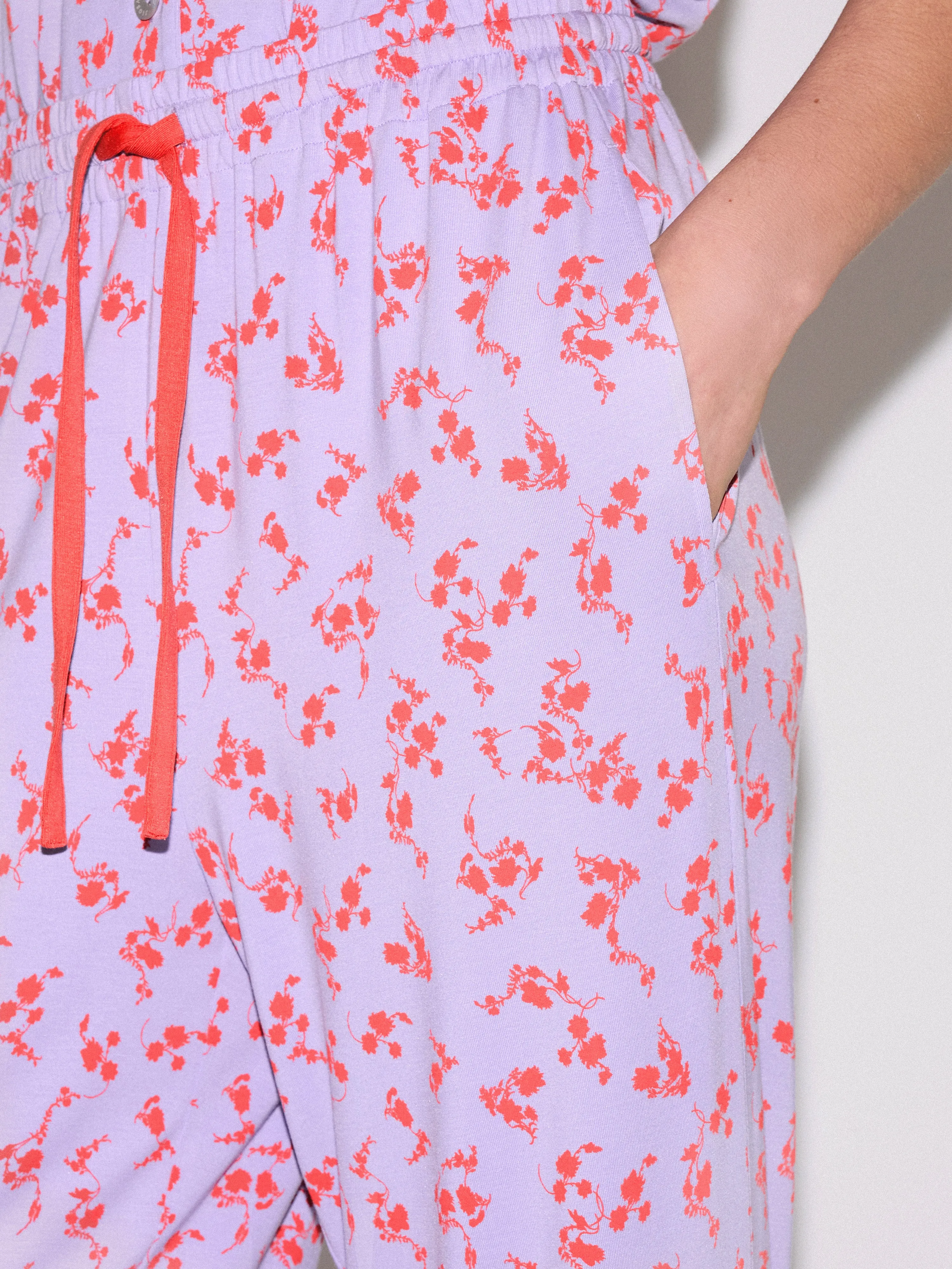 Swirl Posy Cropped Pyjama | LILAC sold by Jigsaw product image thumbnail 4