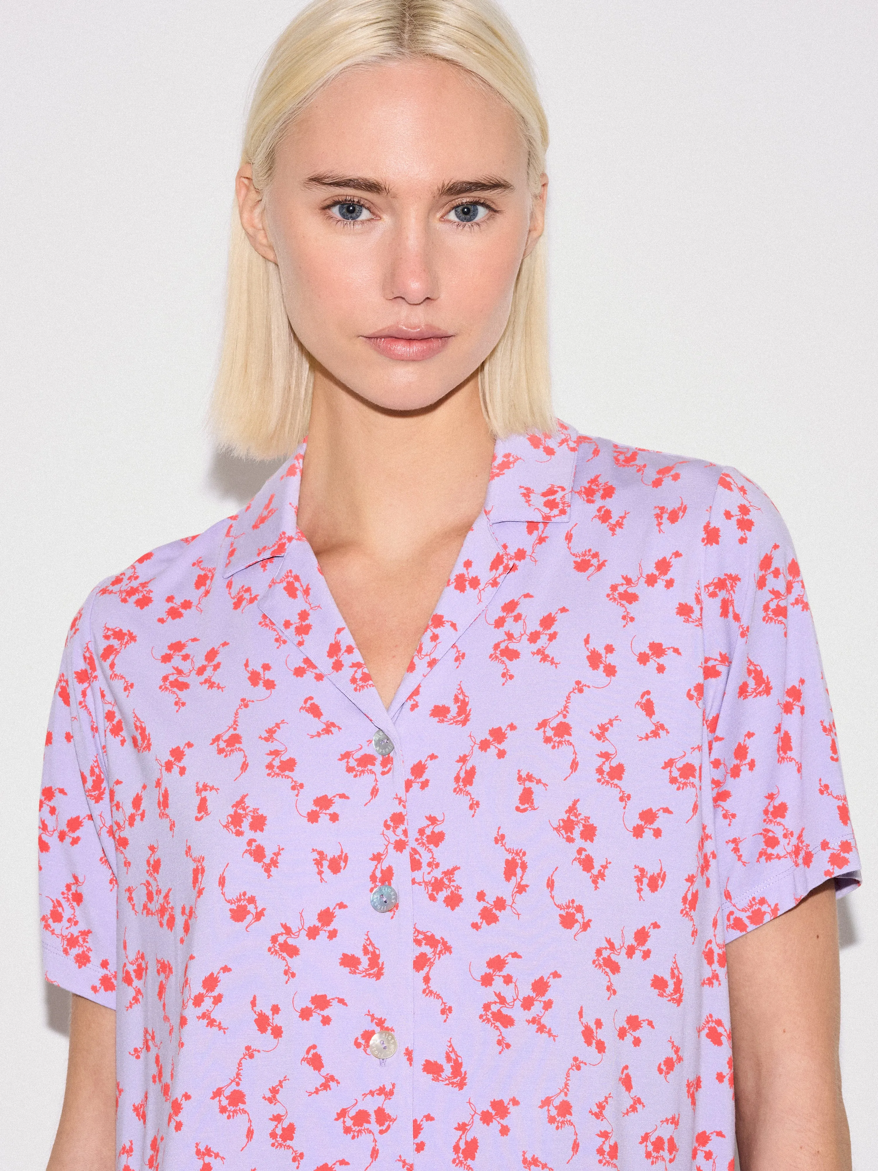 Swirl Posy Cropped Pyjama | LILAC sold by Jigsaw product image thumbnail 3