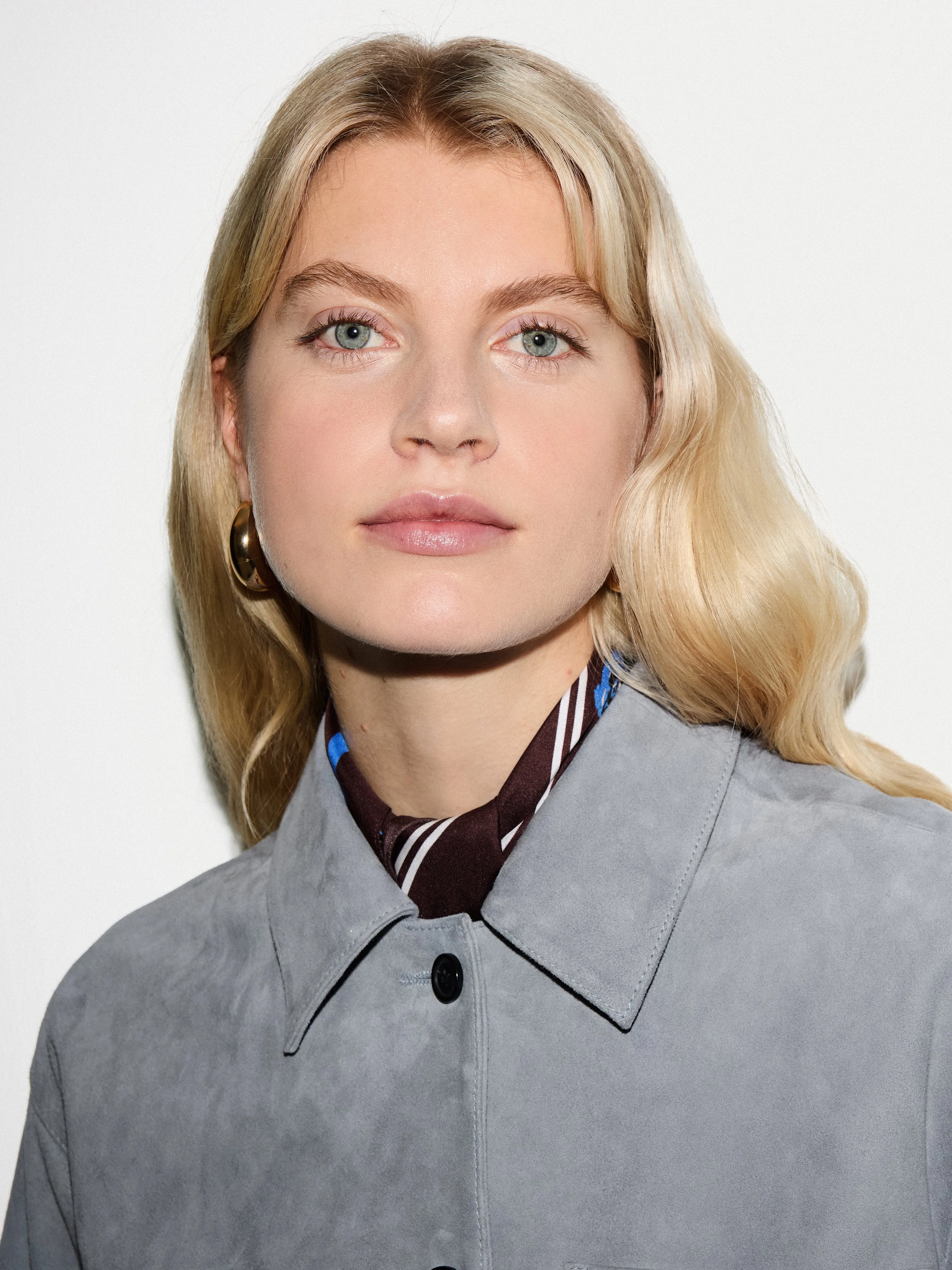 Suede Button Up Shacket | Light Blue sold by Jigsaw product image thumbnail 3